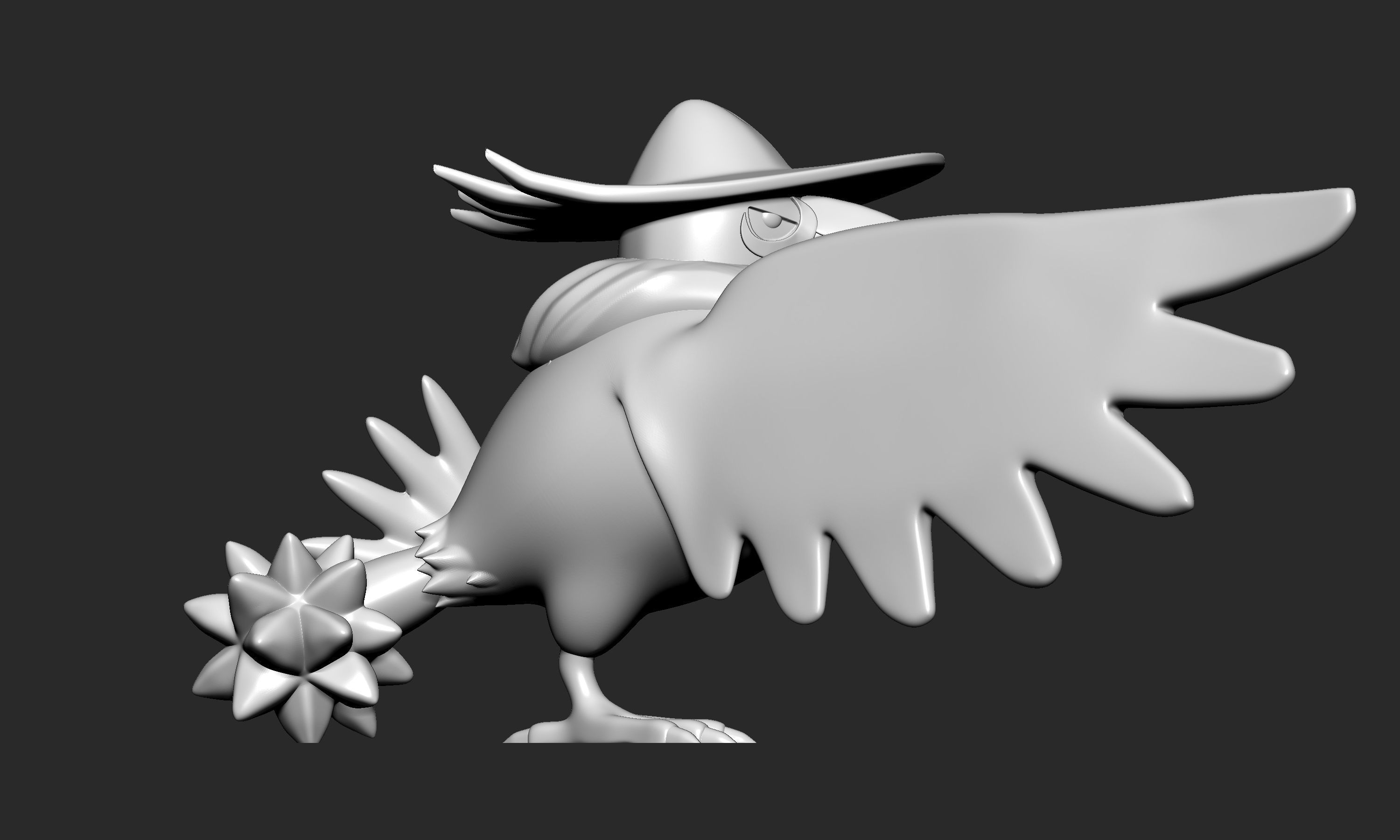 Pokemon - Honchkrow with 2 poses 3D print model_8