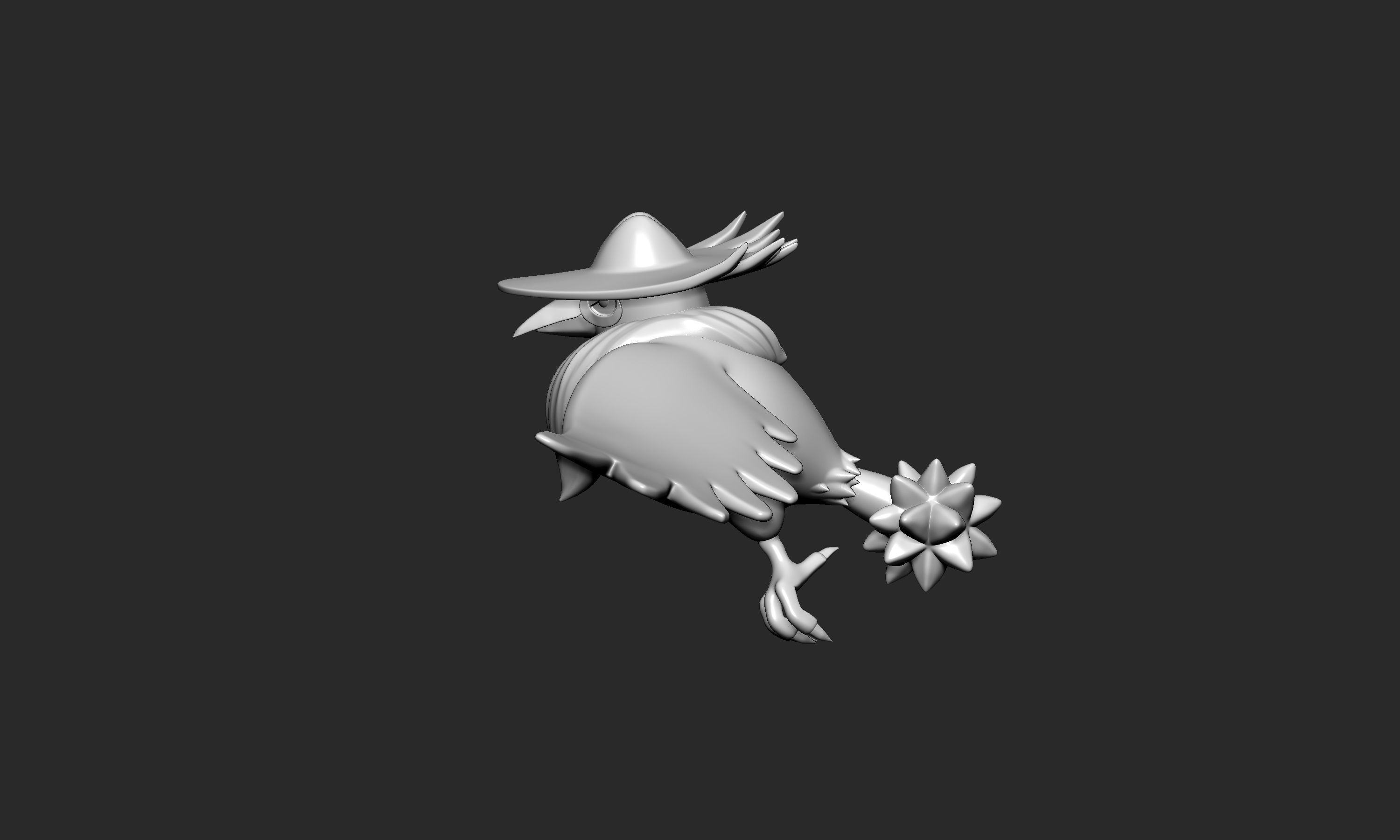 Pokemon - Honchkrow with 2 poses 3D print model_11