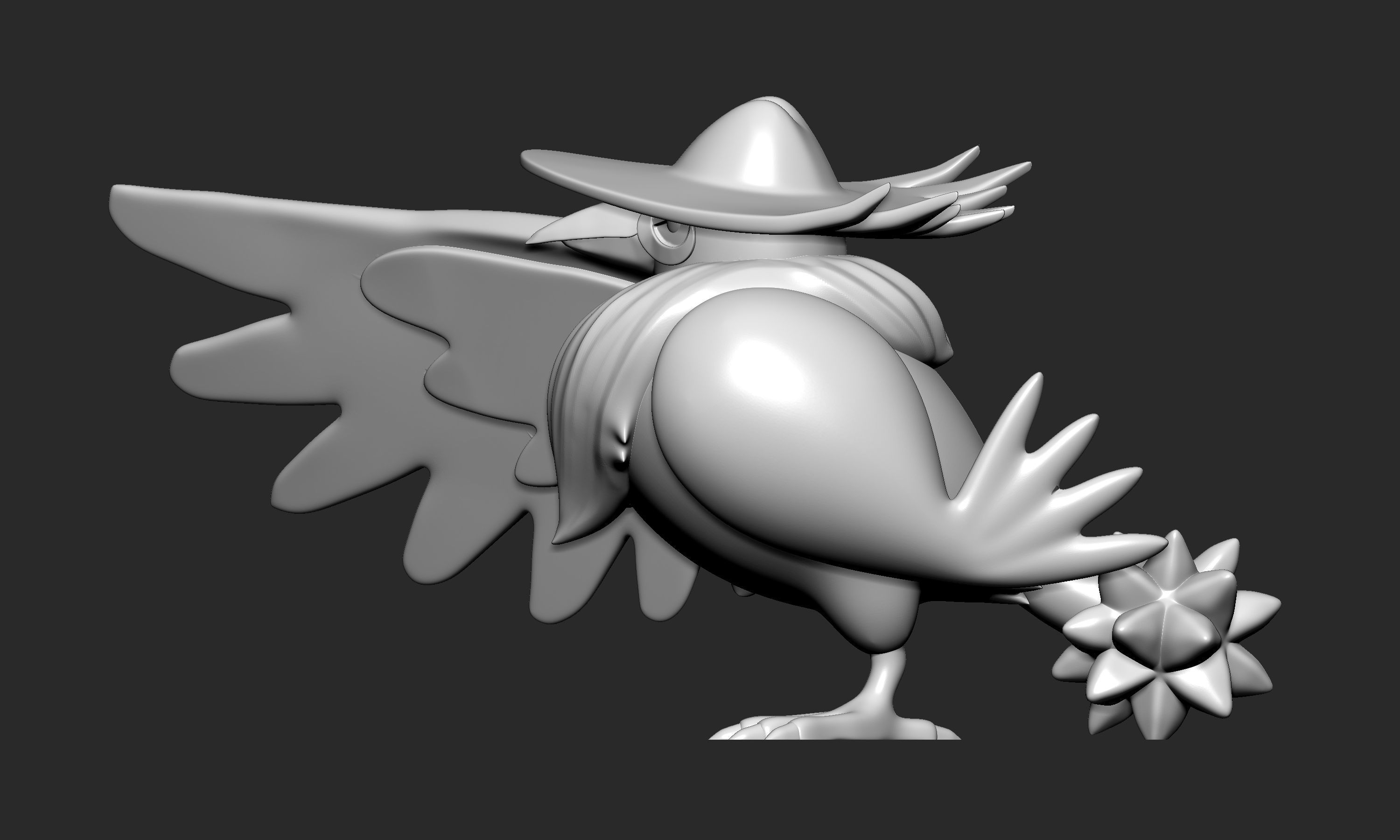 Pokemon - Honchkrow with 2 poses 3D print model_4