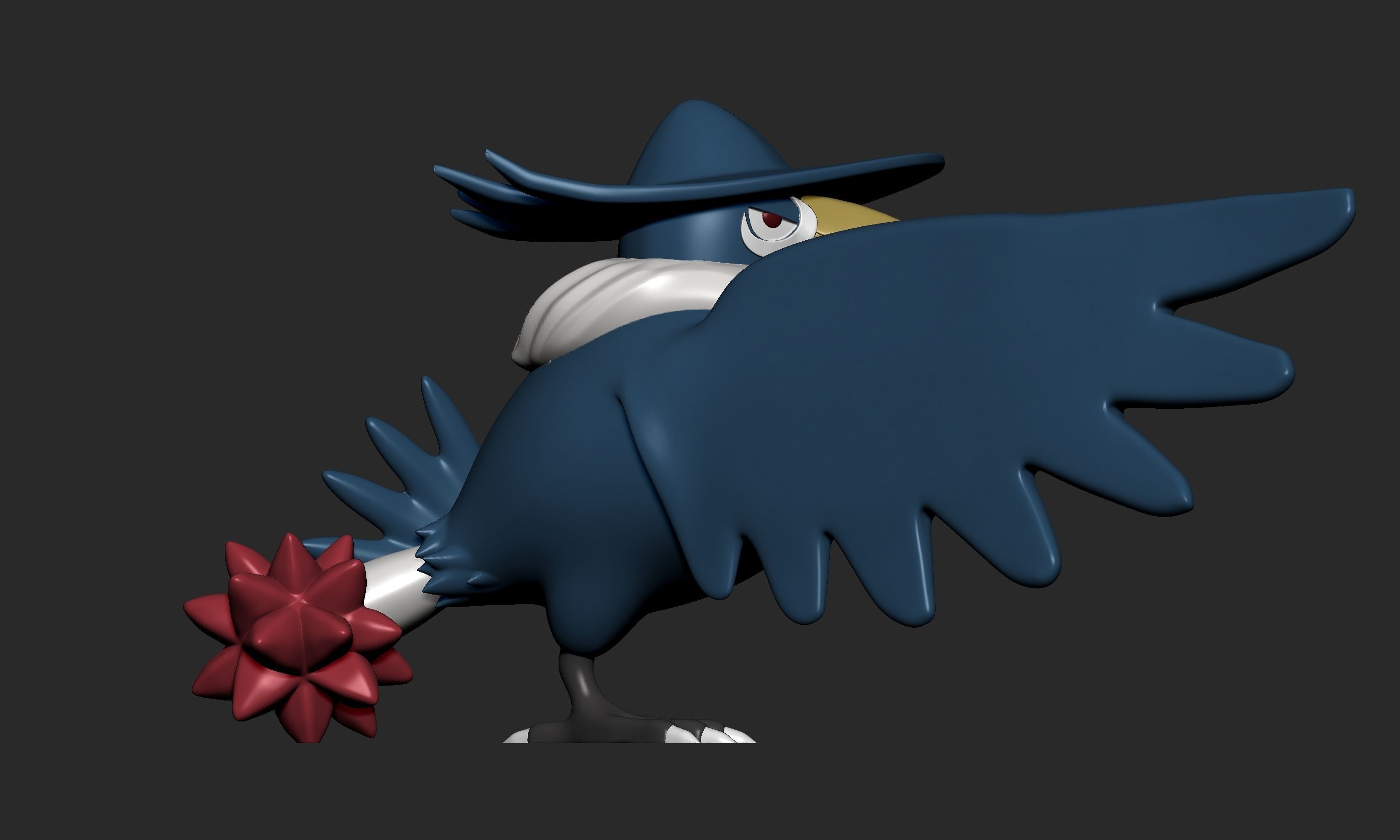 Pokemon - Murkrow and Honchkrow with 2 poses 3D print model_16