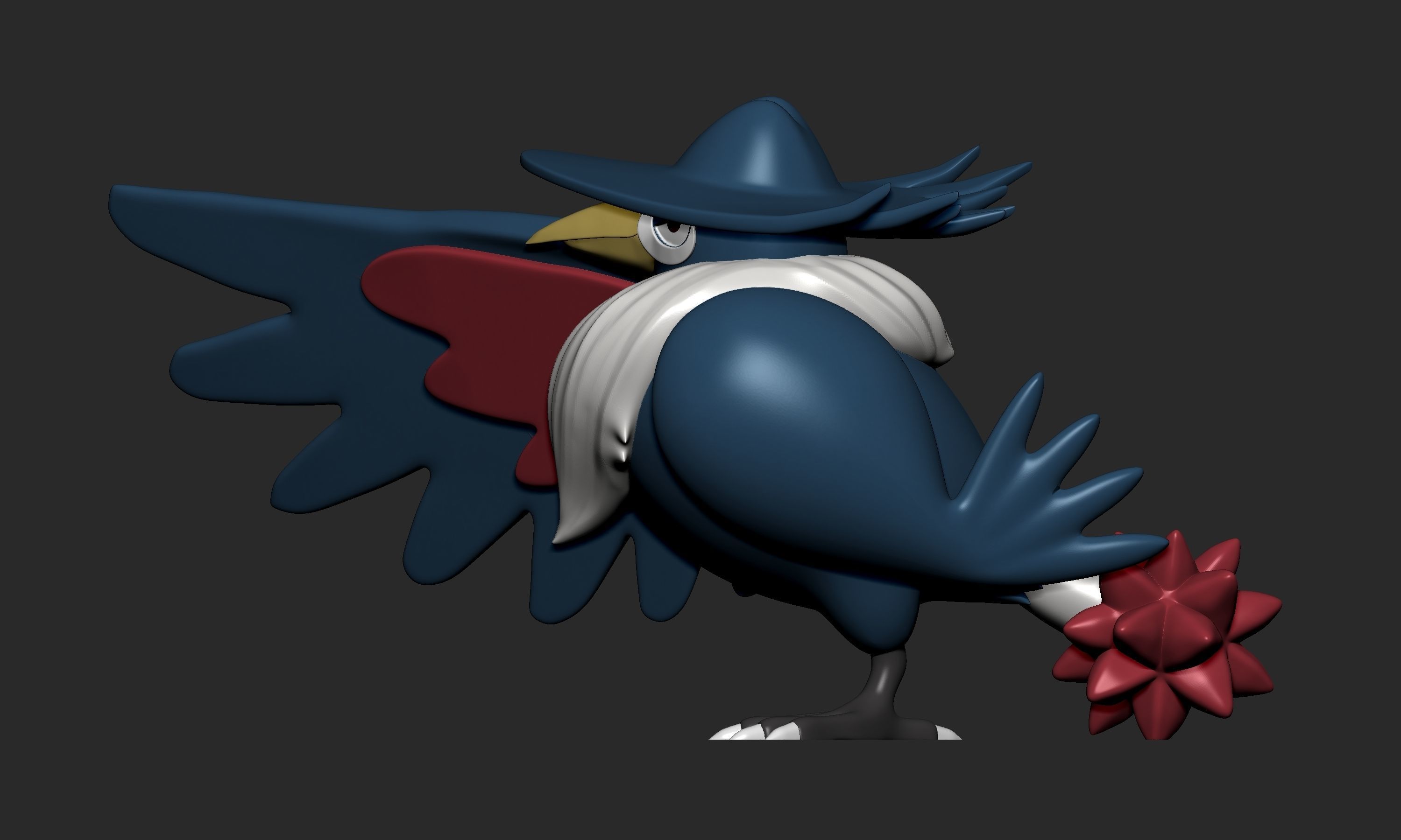 Pokemon - Murkrow and Honchkrow with 2 poses 3D print model_18