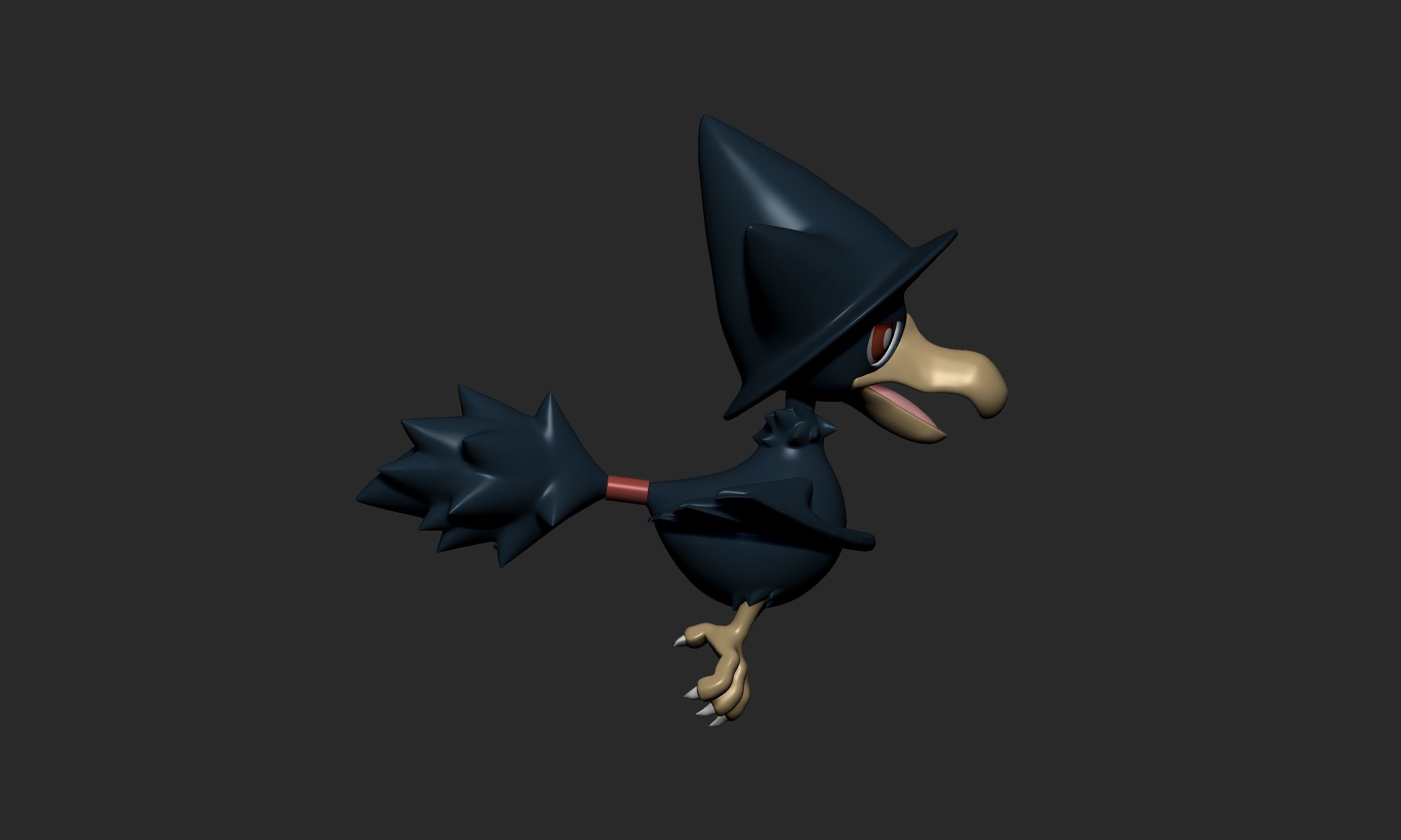 Pokemon - Murkrow and Honchkrow with 2 poses 3D print model_3