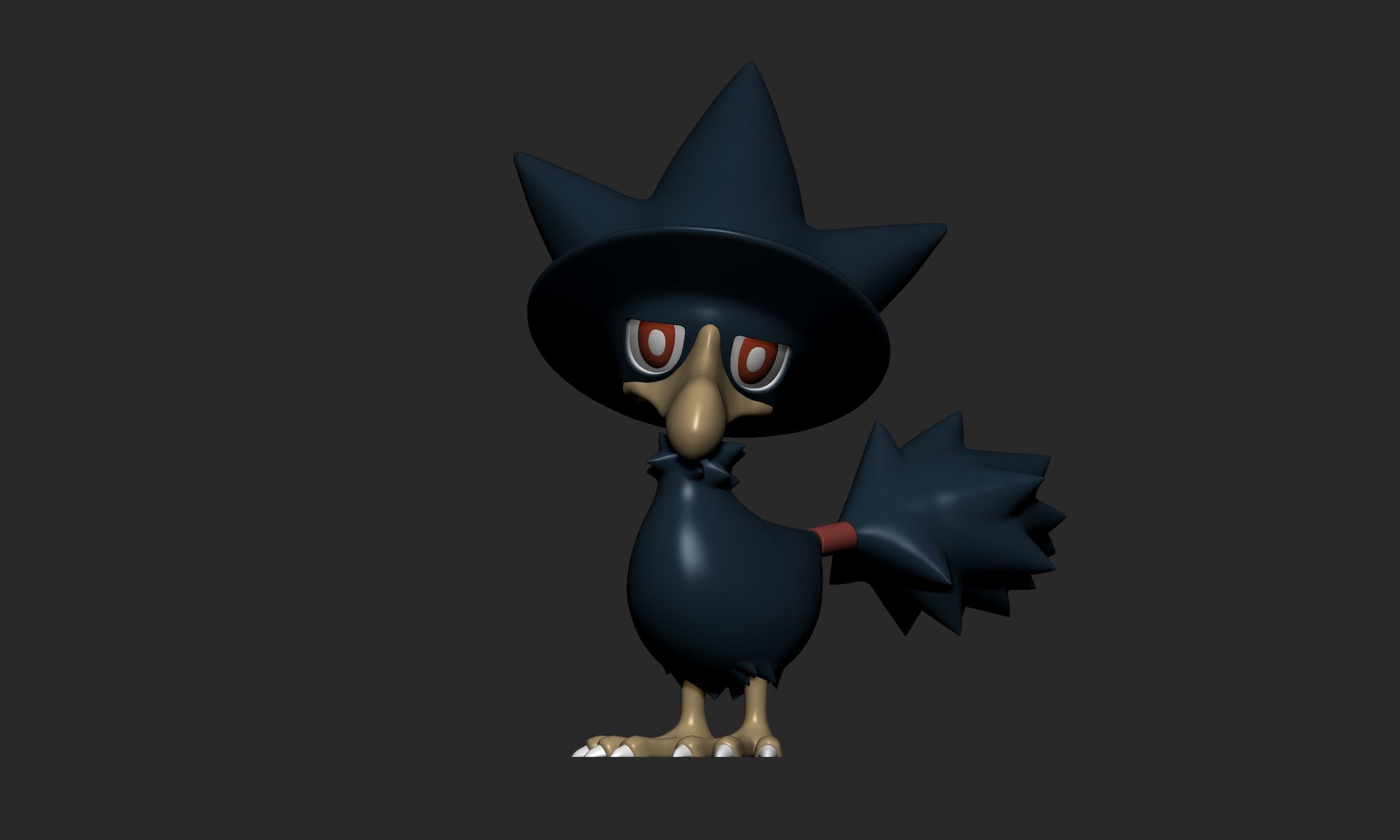 Pokemon - Murkrow and Honchkrow with 2 poses 3D print model_2