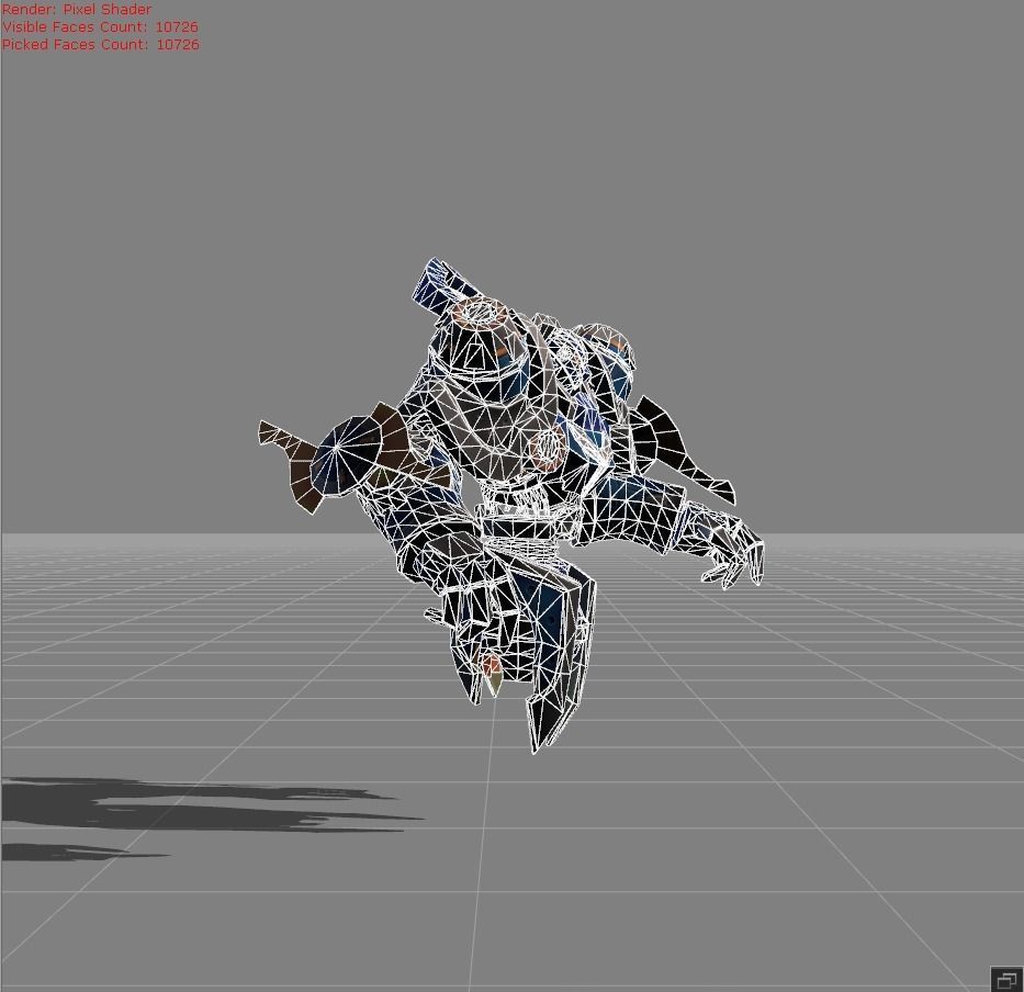 Uranus Mech Protector  Low-poly 3D model_5