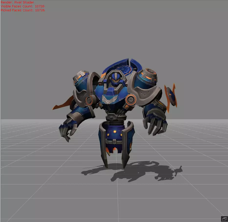 Uranus Mech Protector  Low-poly 3D model_0