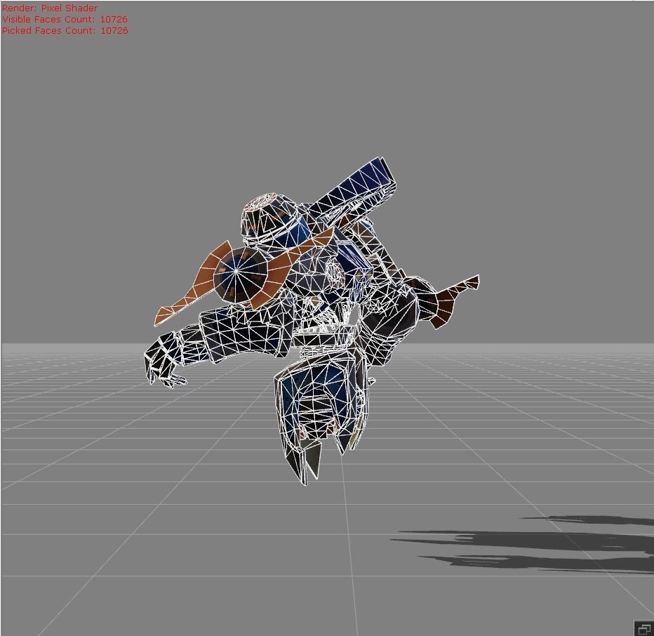 Uranus Mech Protector  Low-poly 3D model_6