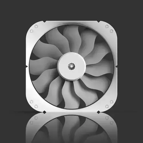 20in Fan Blade and Hub Assembly - Lightweight PLA Print Ready 3D print model