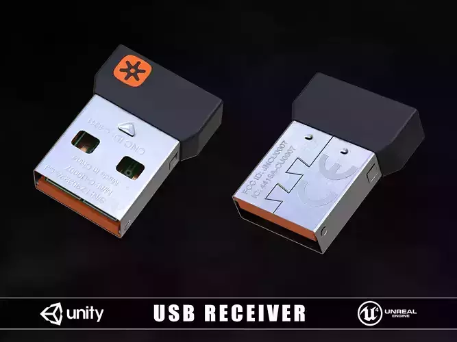 USB Receiver Low-poly 3D model