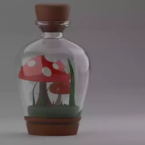 mushrooms in Bottle