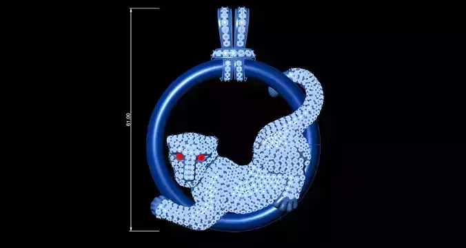 Panthere necklace 3D print model