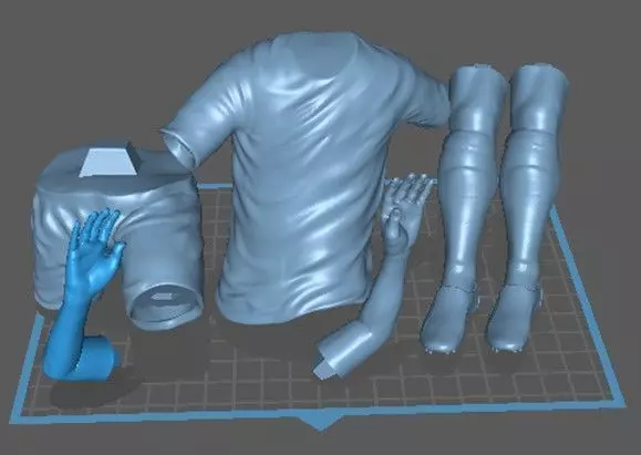 Boneco jogador de futebol 3D print model_0