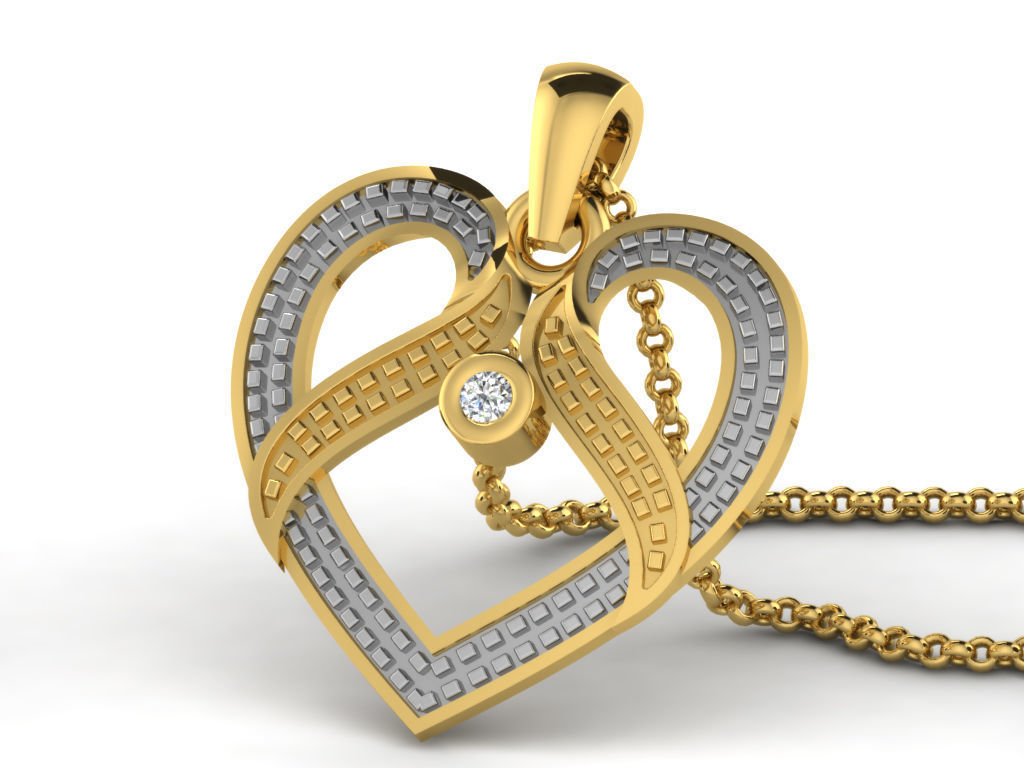 HEARTING PENDANT 3D print model_11