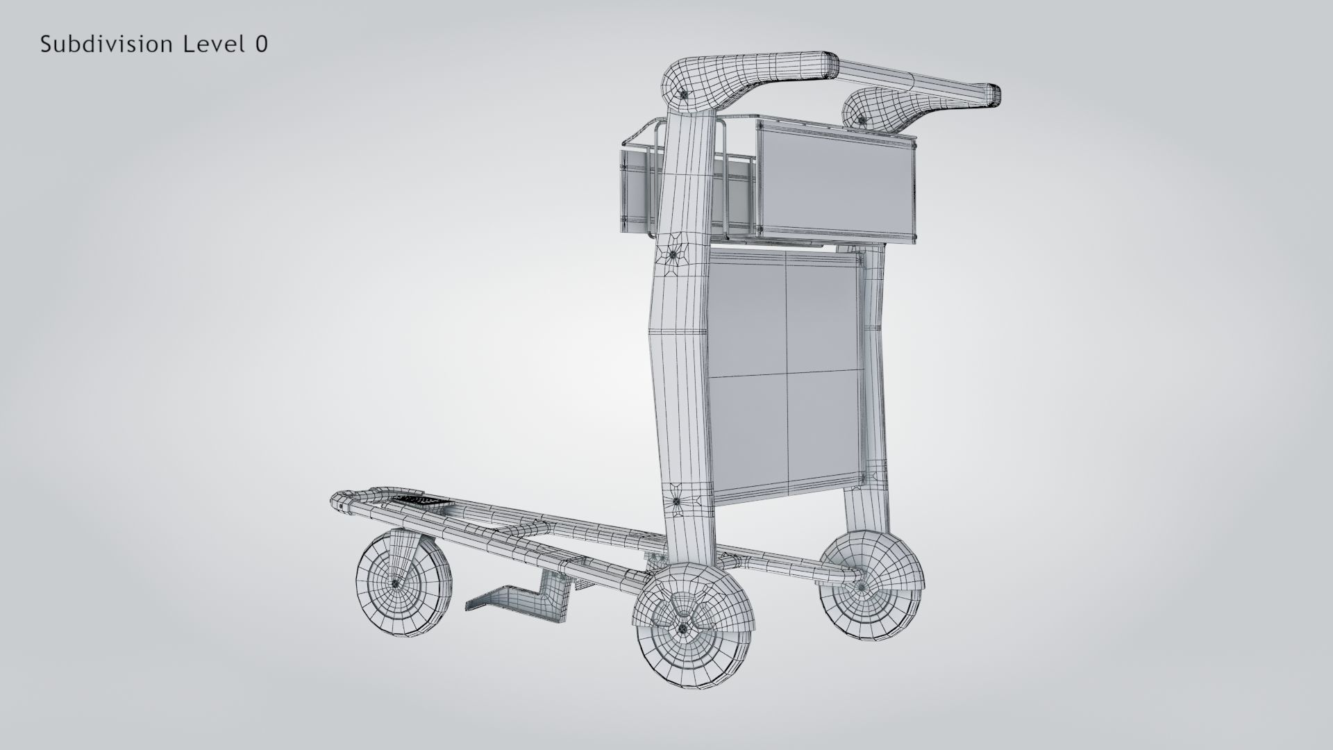 Airport Trolley Low-poly 3D model_18