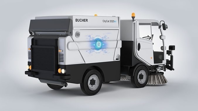 CityCat sweeper Low-poly 3D model 4