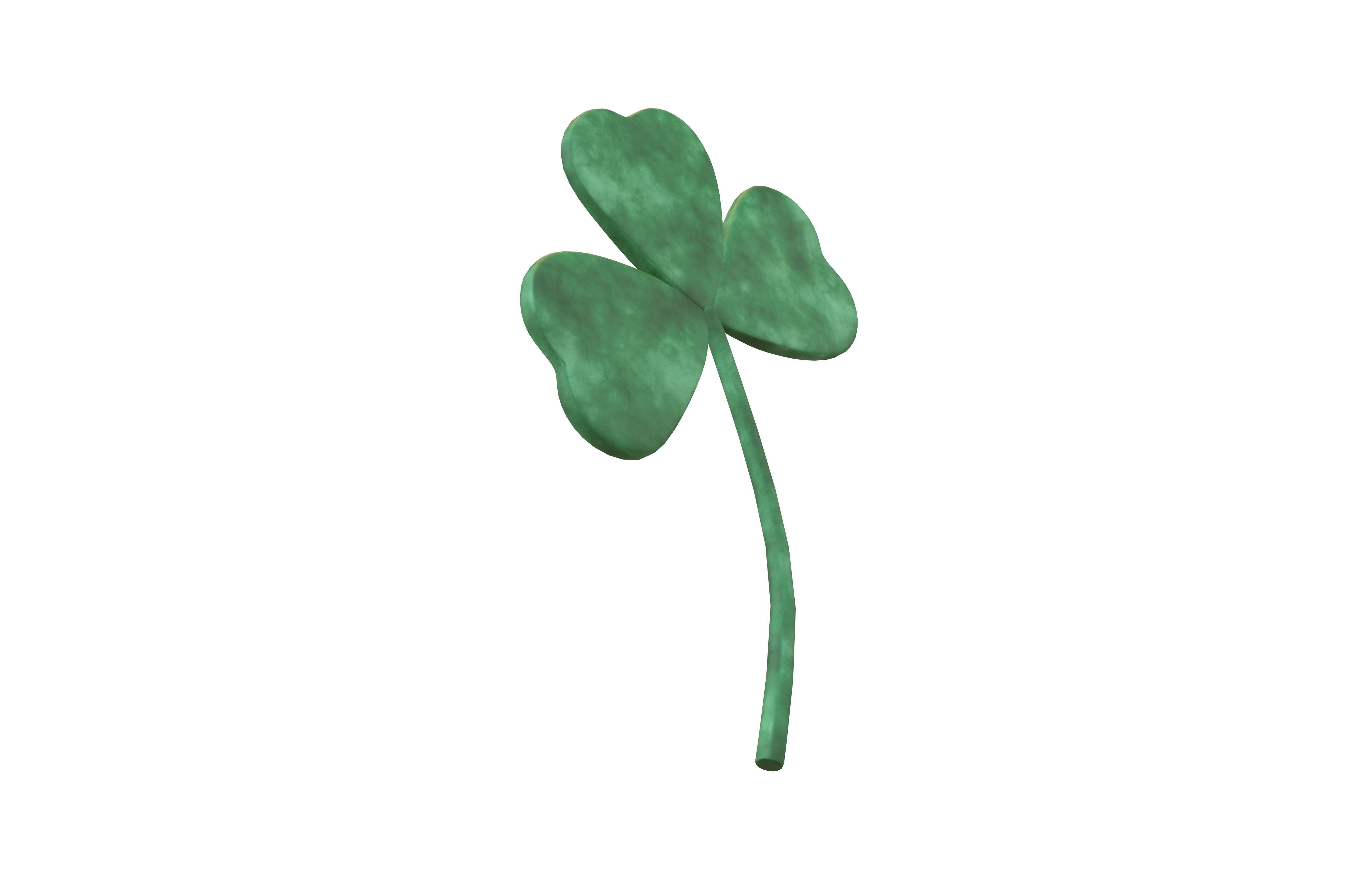 Shamrocks v3 002 Low-poly 3D model_3