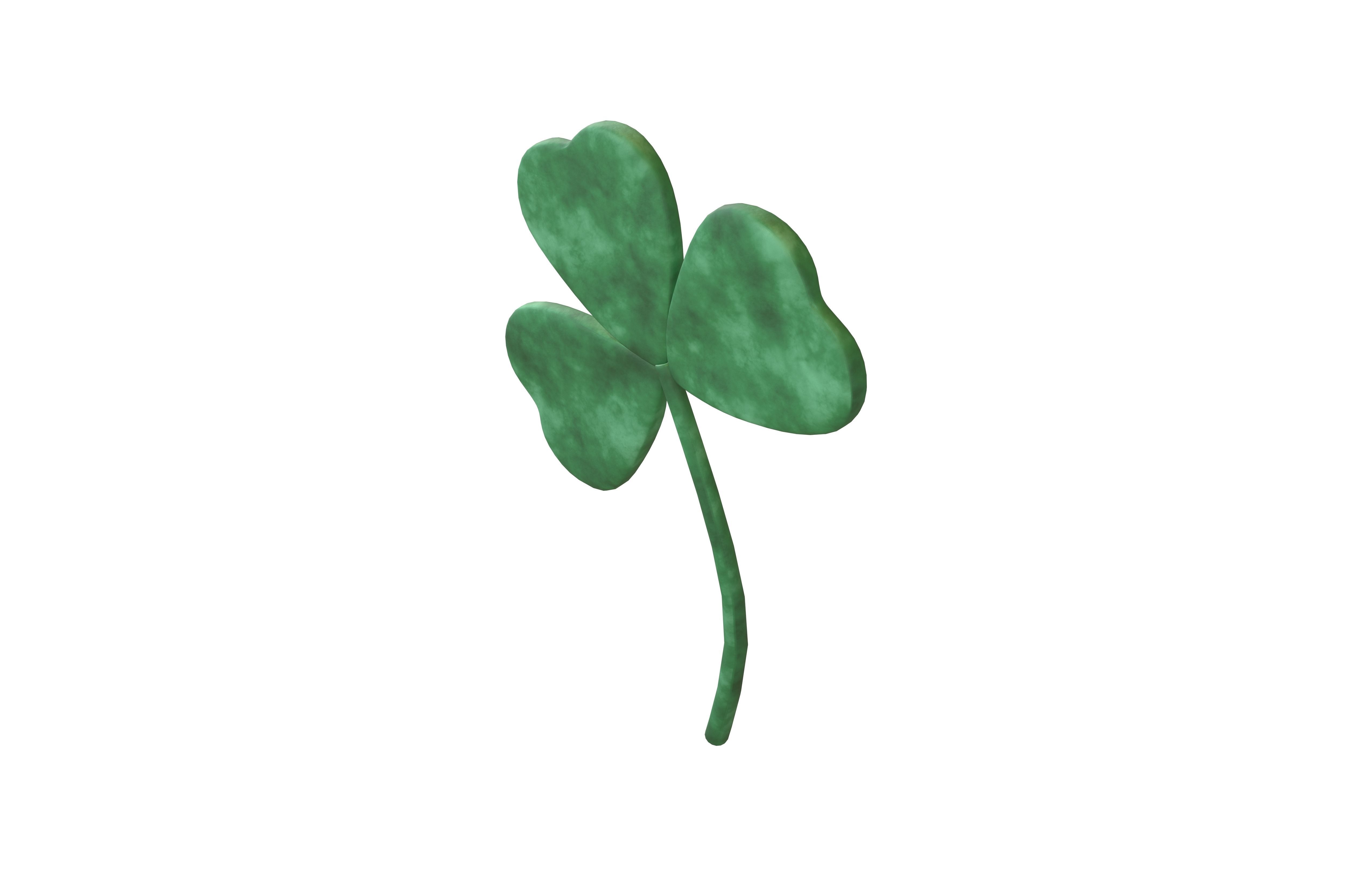 Shamrocks v3 002 Low-poly 3D model_2