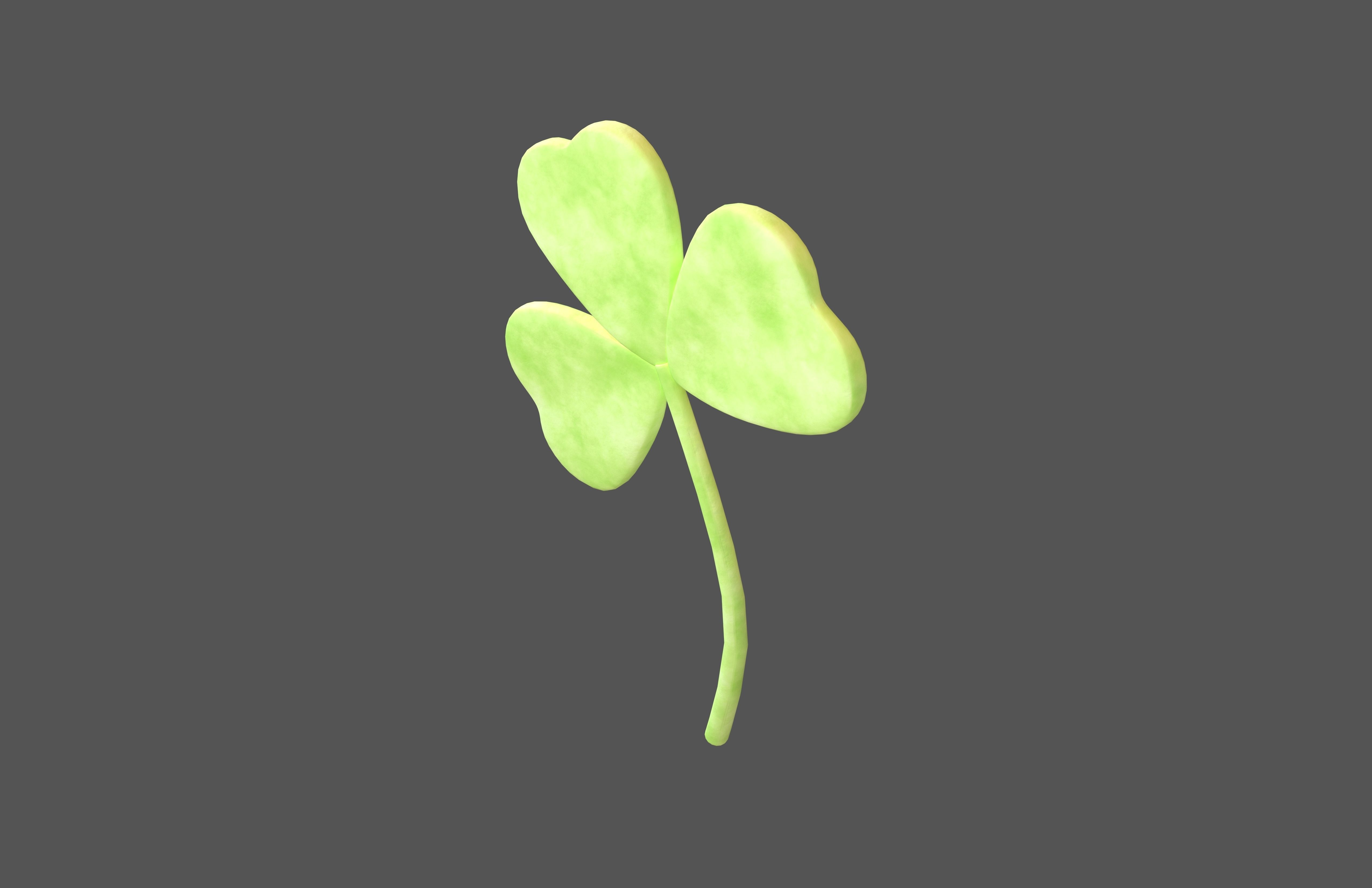 Shamrocks v3 003 Low-poly 3D model_2
