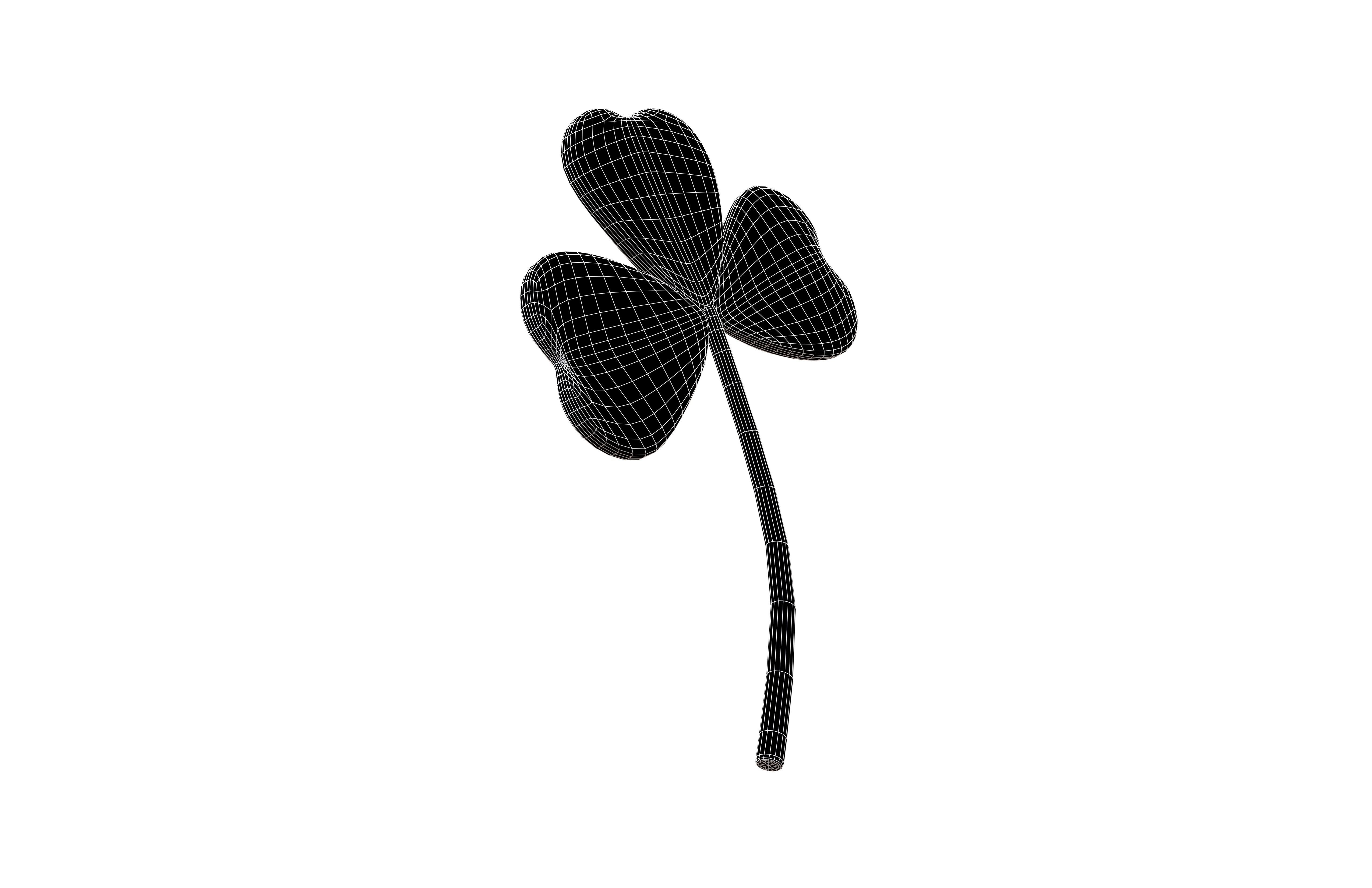 Shamrocks v3 003 Low-poly 3D model_7
