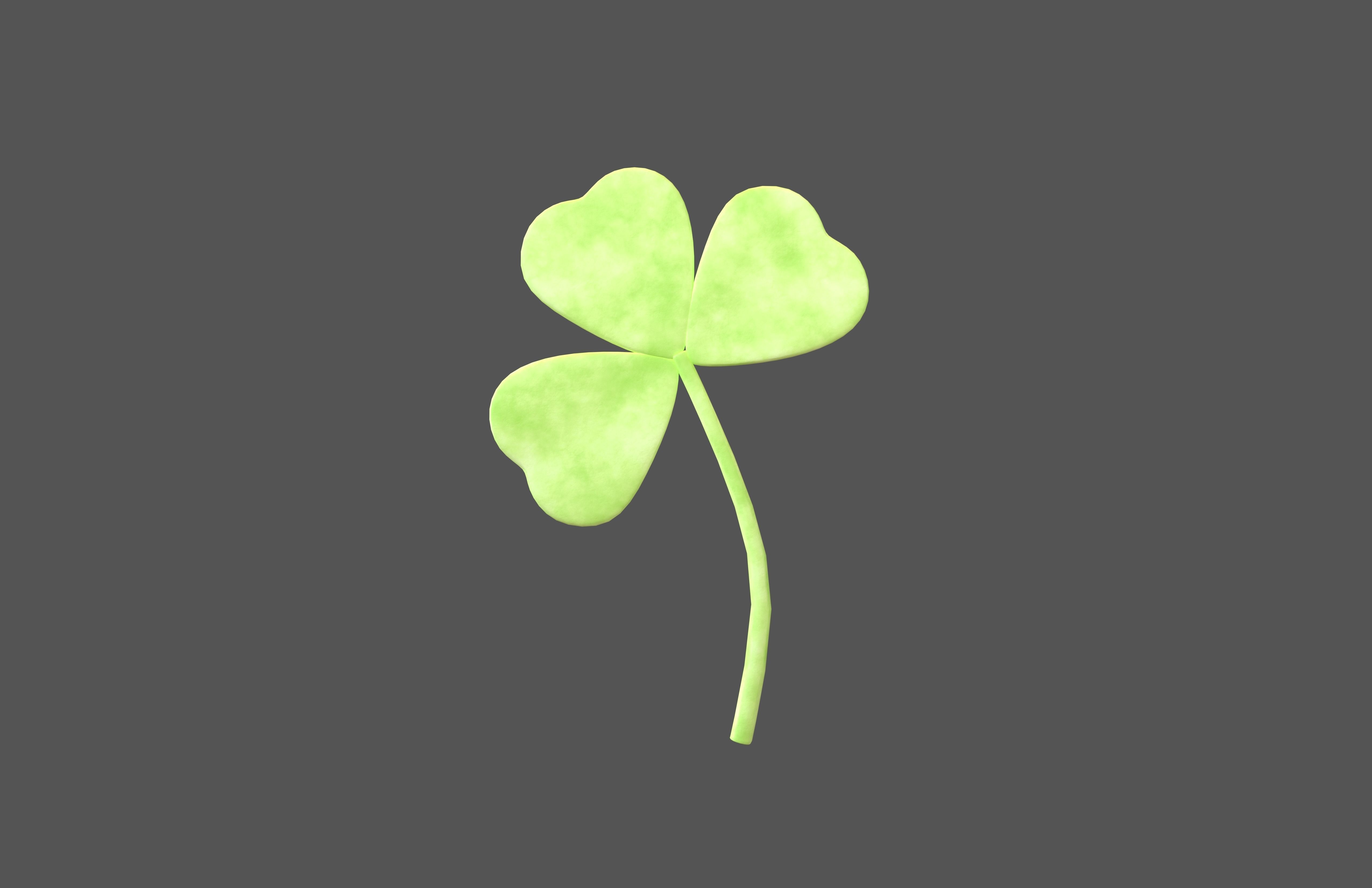 Shamrocks v3 003 Low-poly 3D model_1