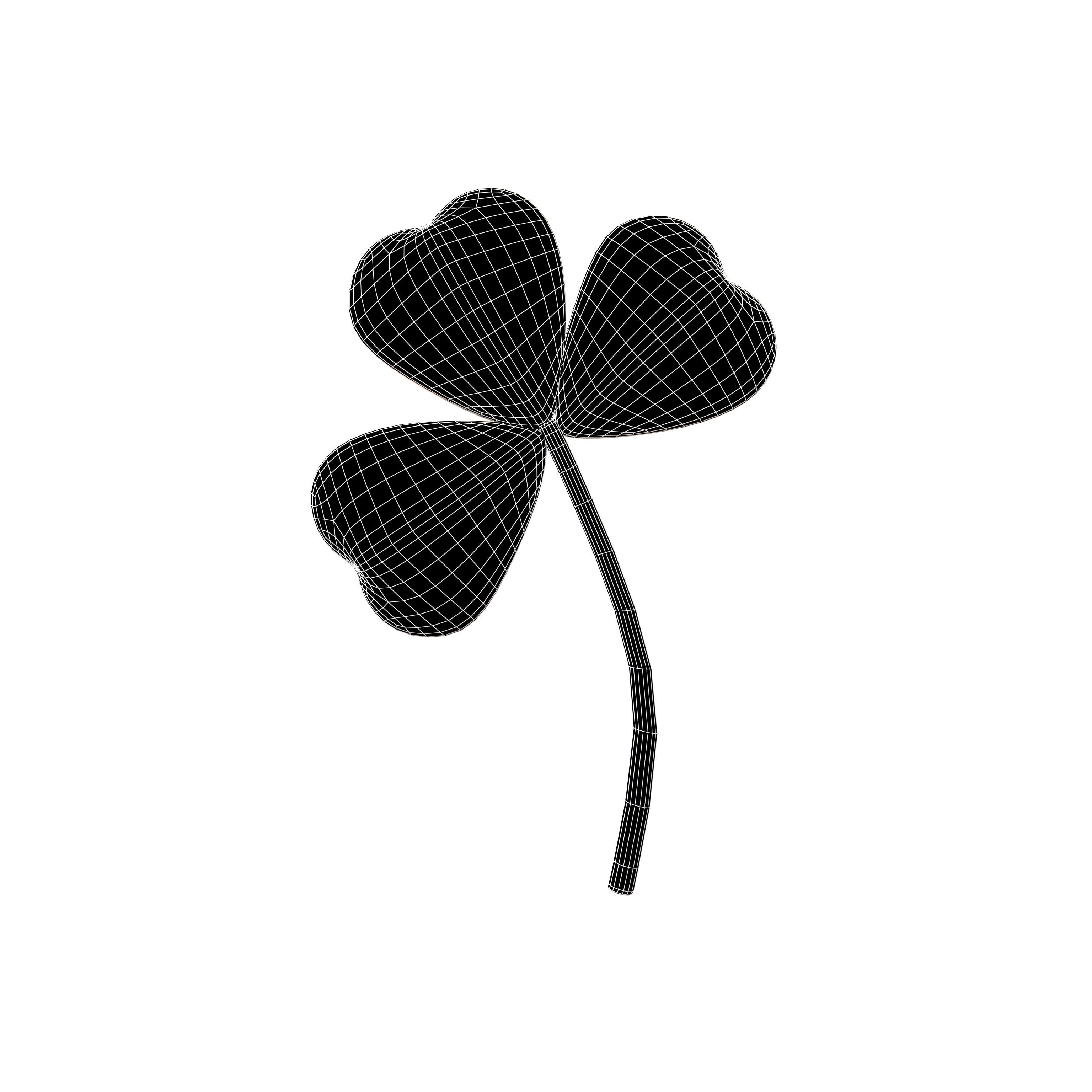 Shamrocks v3 003 Low-poly 3D model_6