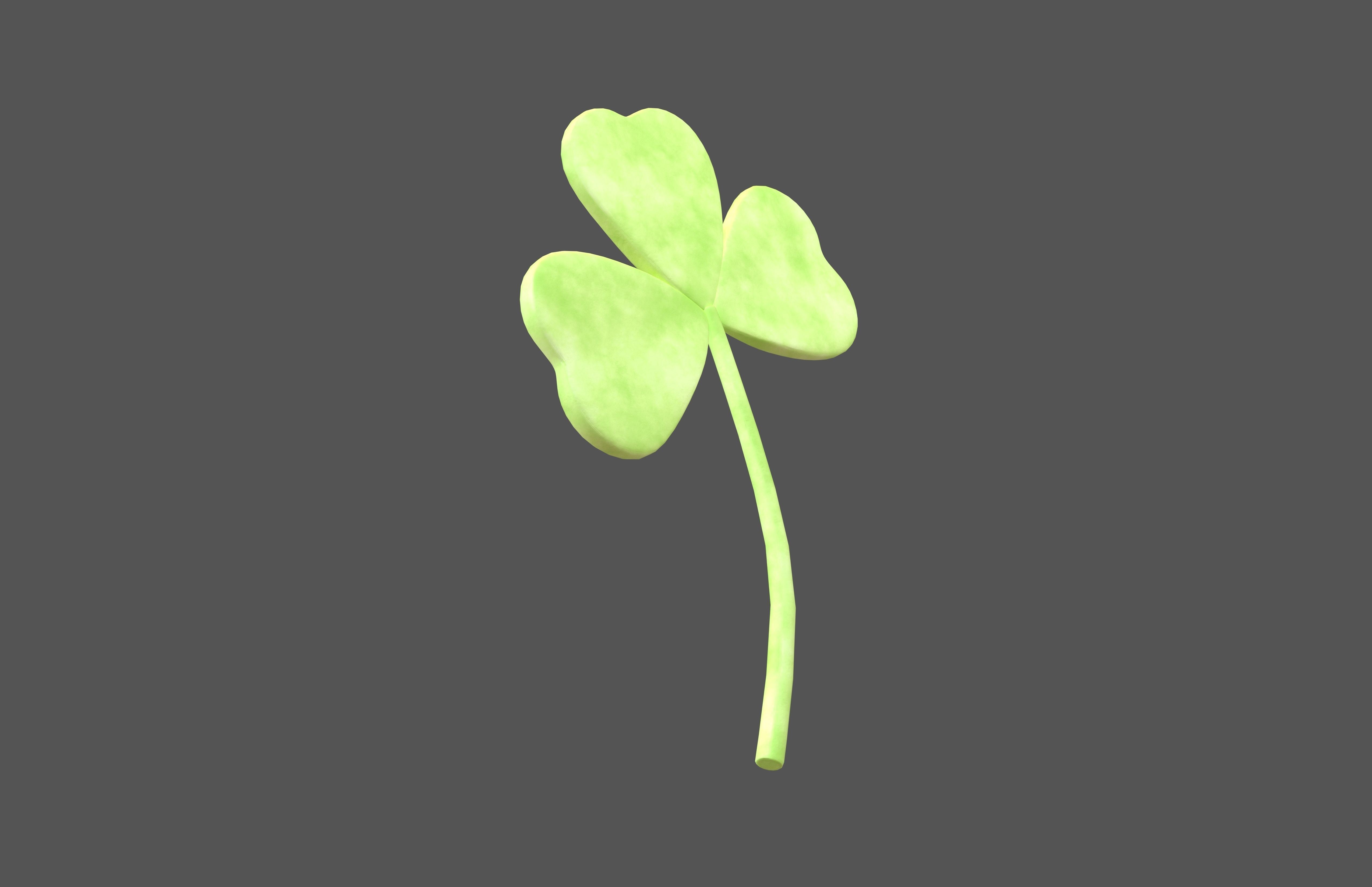 Shamrocks v3 003 Low-poly 3D model_3