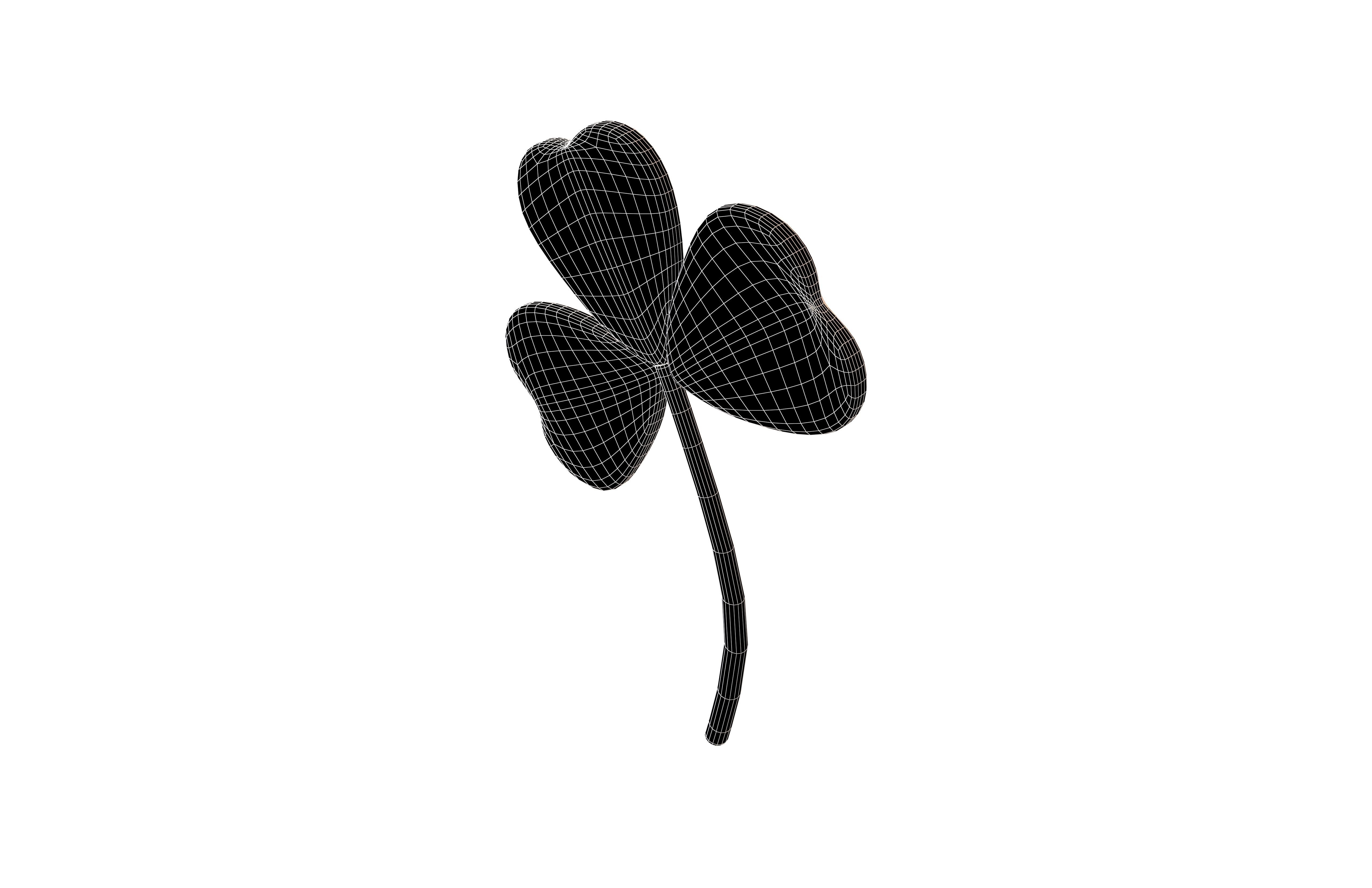 Shamrocks v3 003 Low-poly 3D model_5