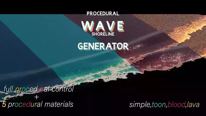WAVE GEN Low-poly 3D model