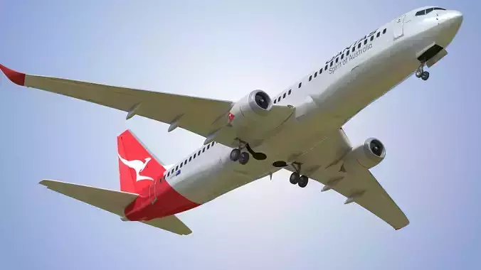 Boeing 737-800 Qantas Air lines 3D model