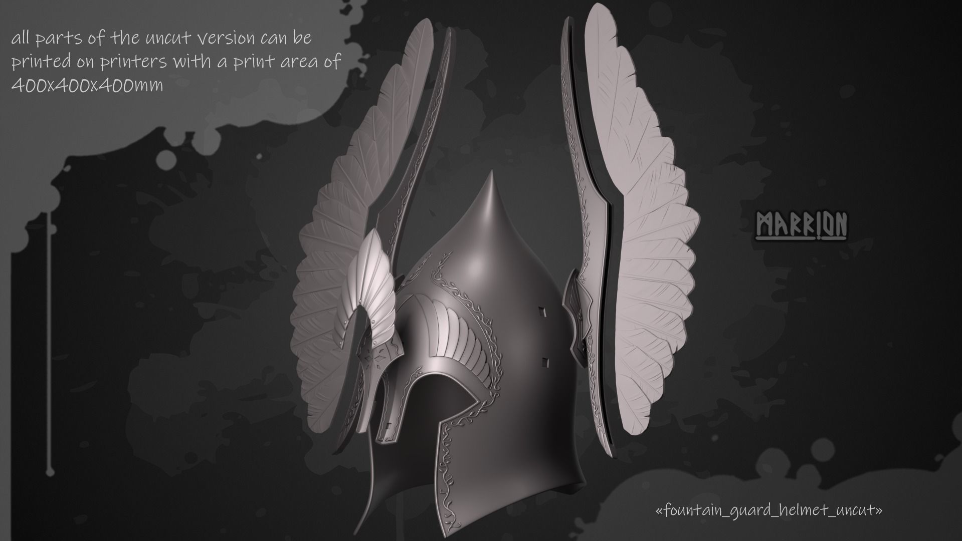 REMAKE Gondor Fountain Guard Kings Guard Helmet LoTR 3D print model_2