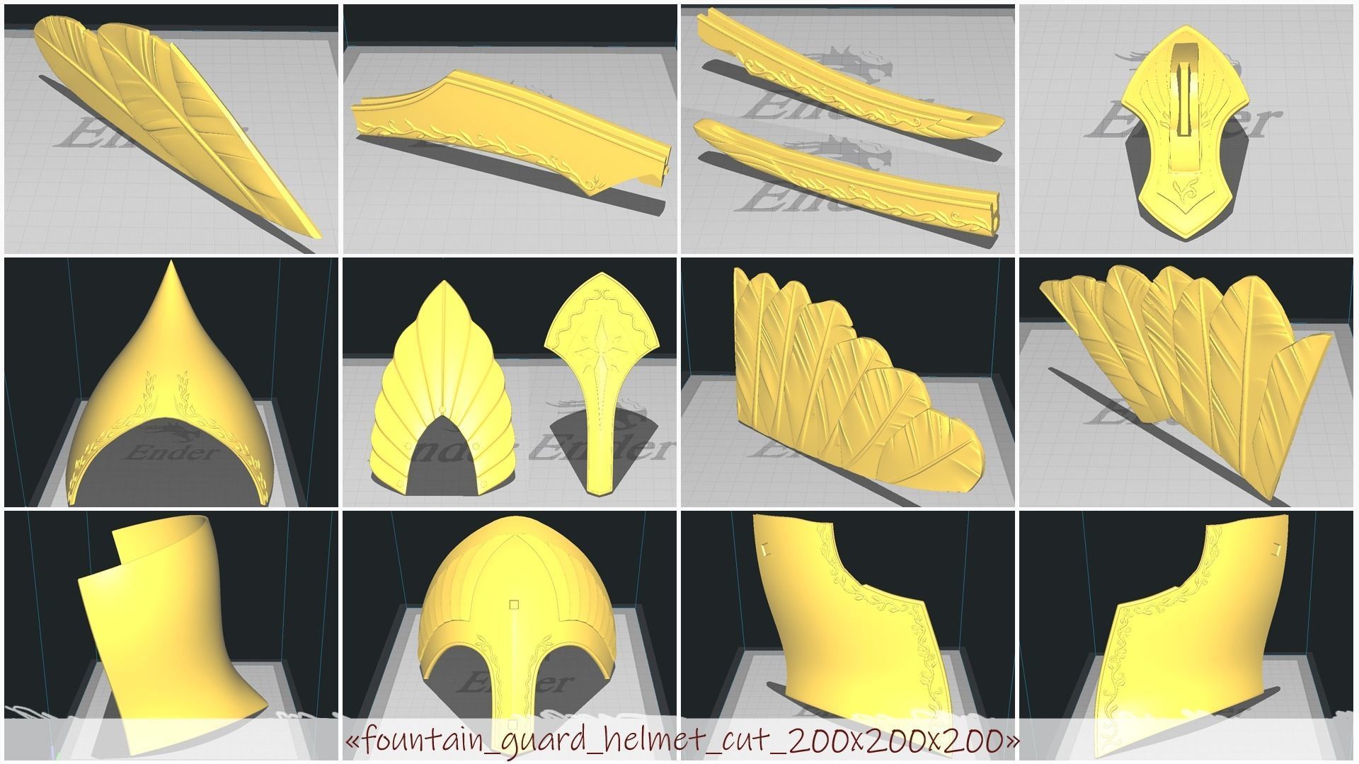 REMAKE Gondor Fountain Guard Kings Guard Helmet LoTR 3D print model_11