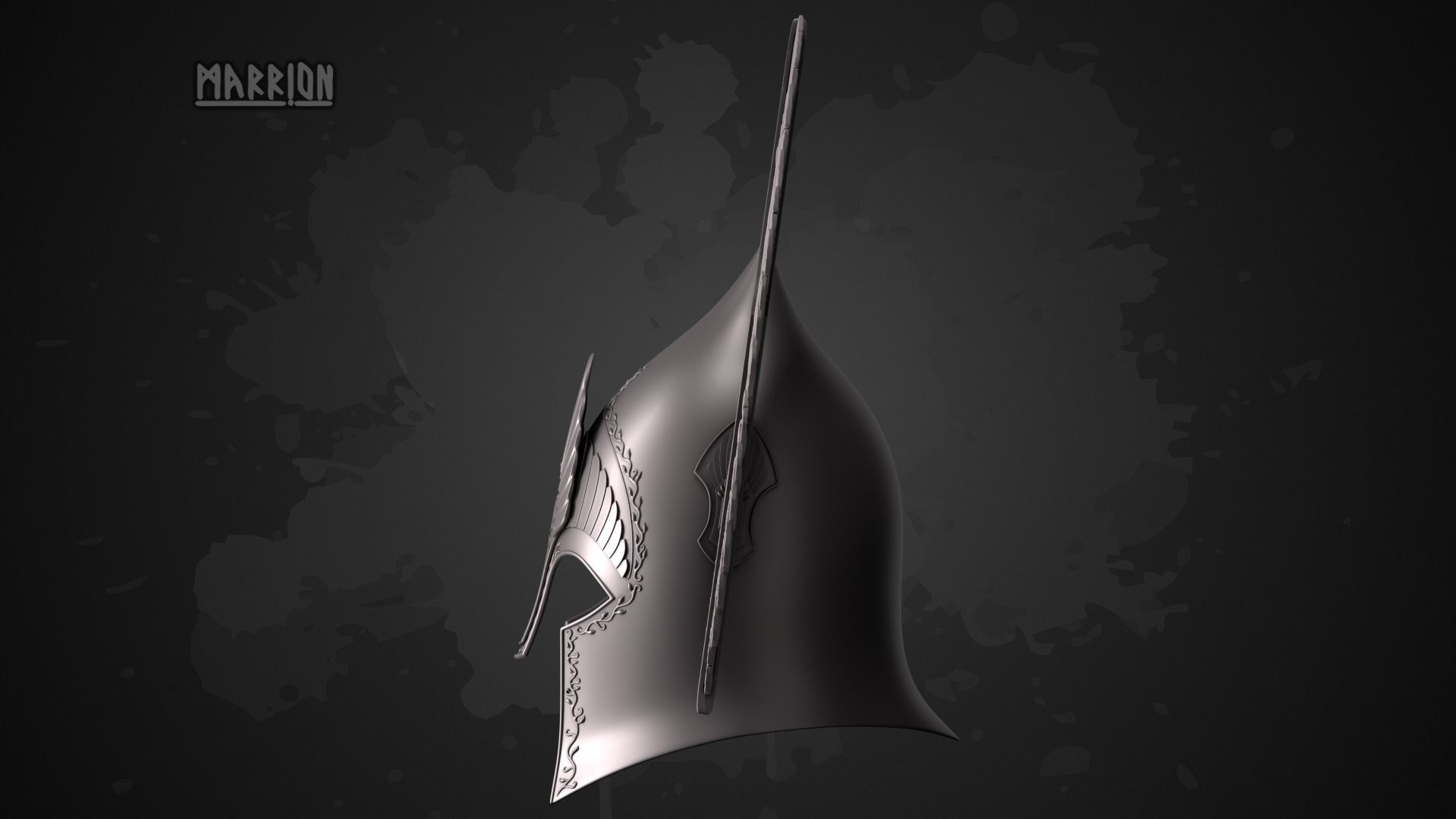 REMAKE Gondor Fountain Guard Kings Guard Helmet LoTR 3D print model_7