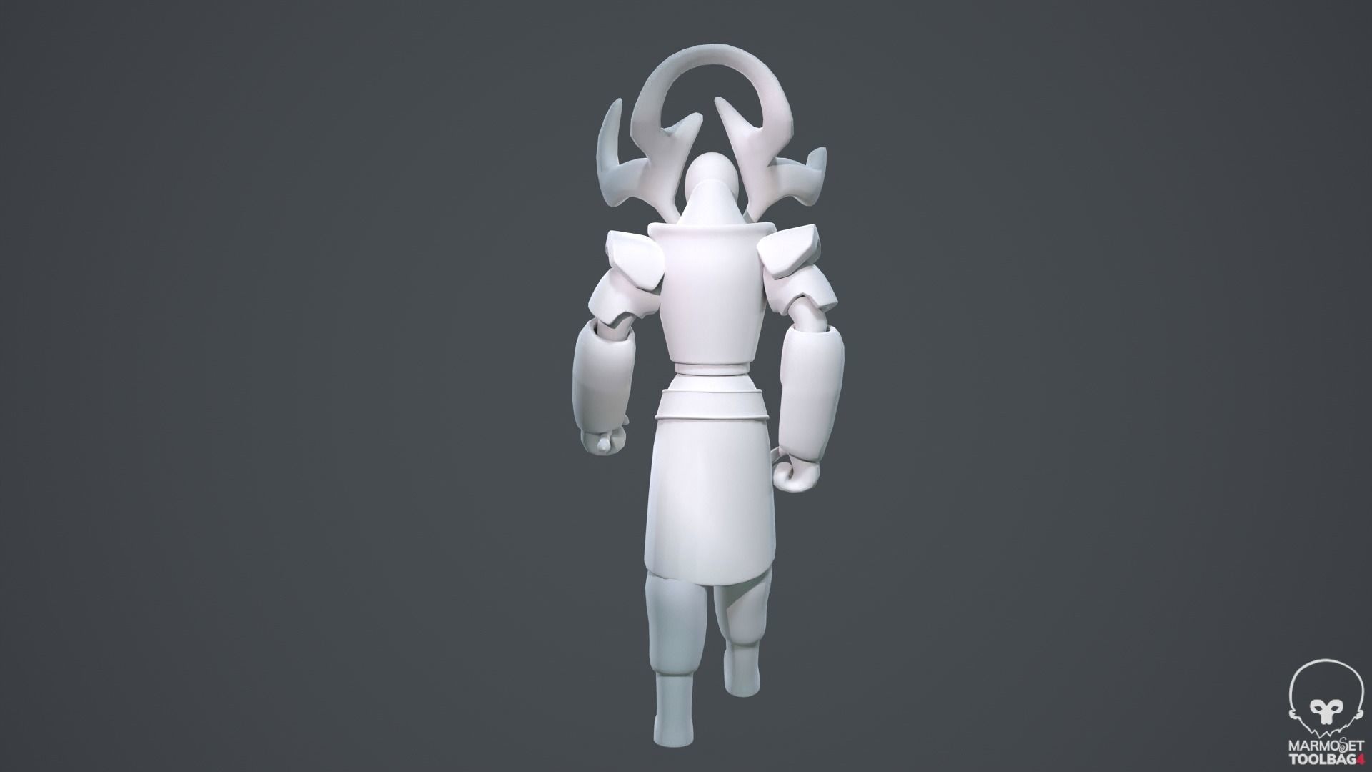 Ancient Statue Soldier Low-poly 3D model_20