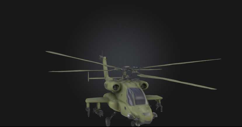 3D model Helicopter Low-poly 3D model_6