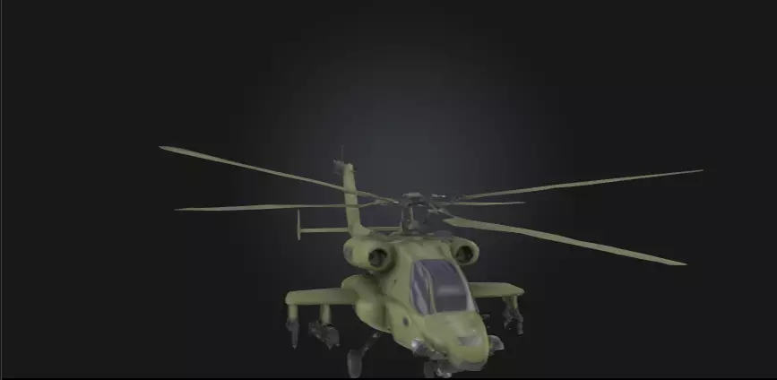 3D model Helicopter Low-poly 3D model_0