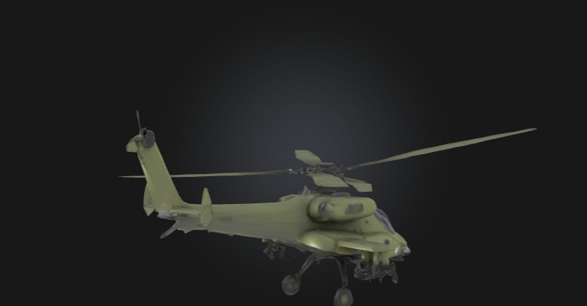 3D model Helicopter Low-poly 3D model_5