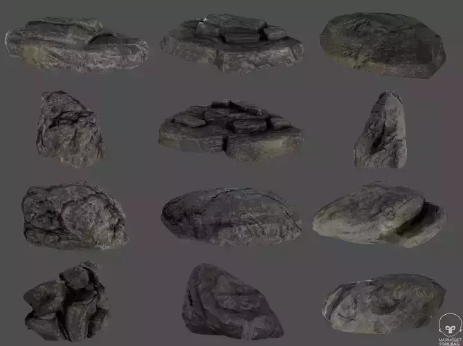 Rock pack 3D Models PBR Pack