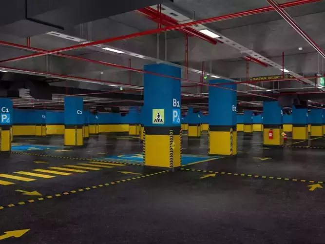 Car Underground Parking 3D model