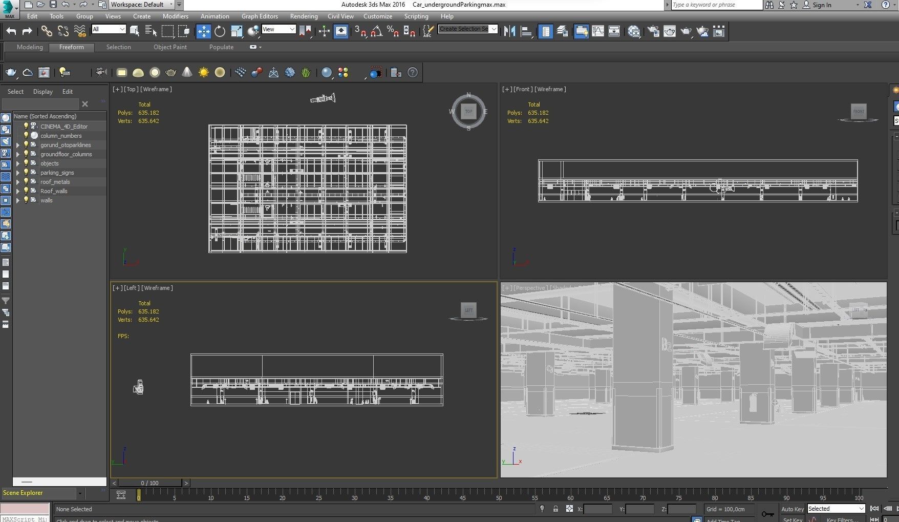 Car Underground Parking 3D model_27