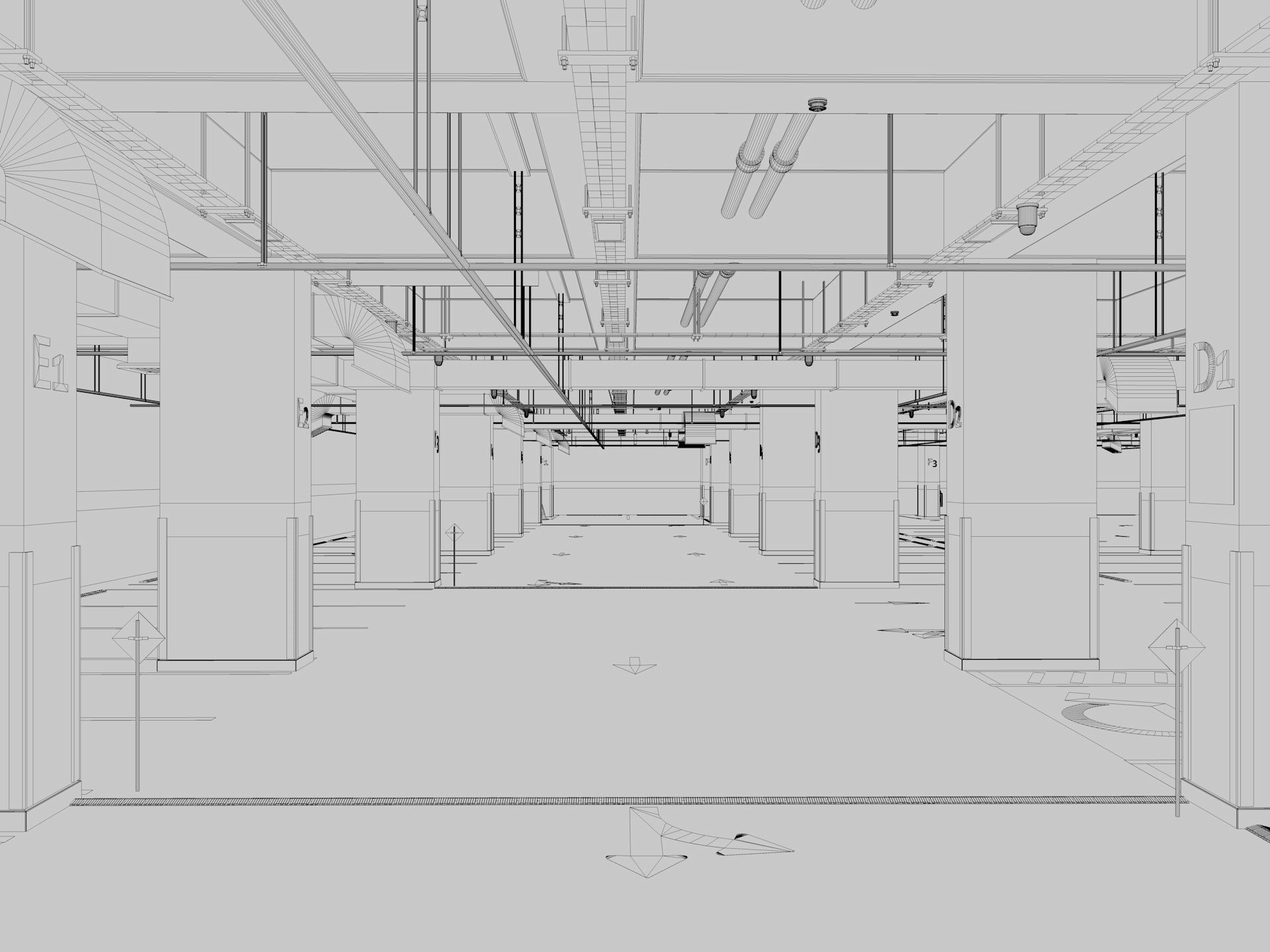 Car Underground Parking 3D model_24