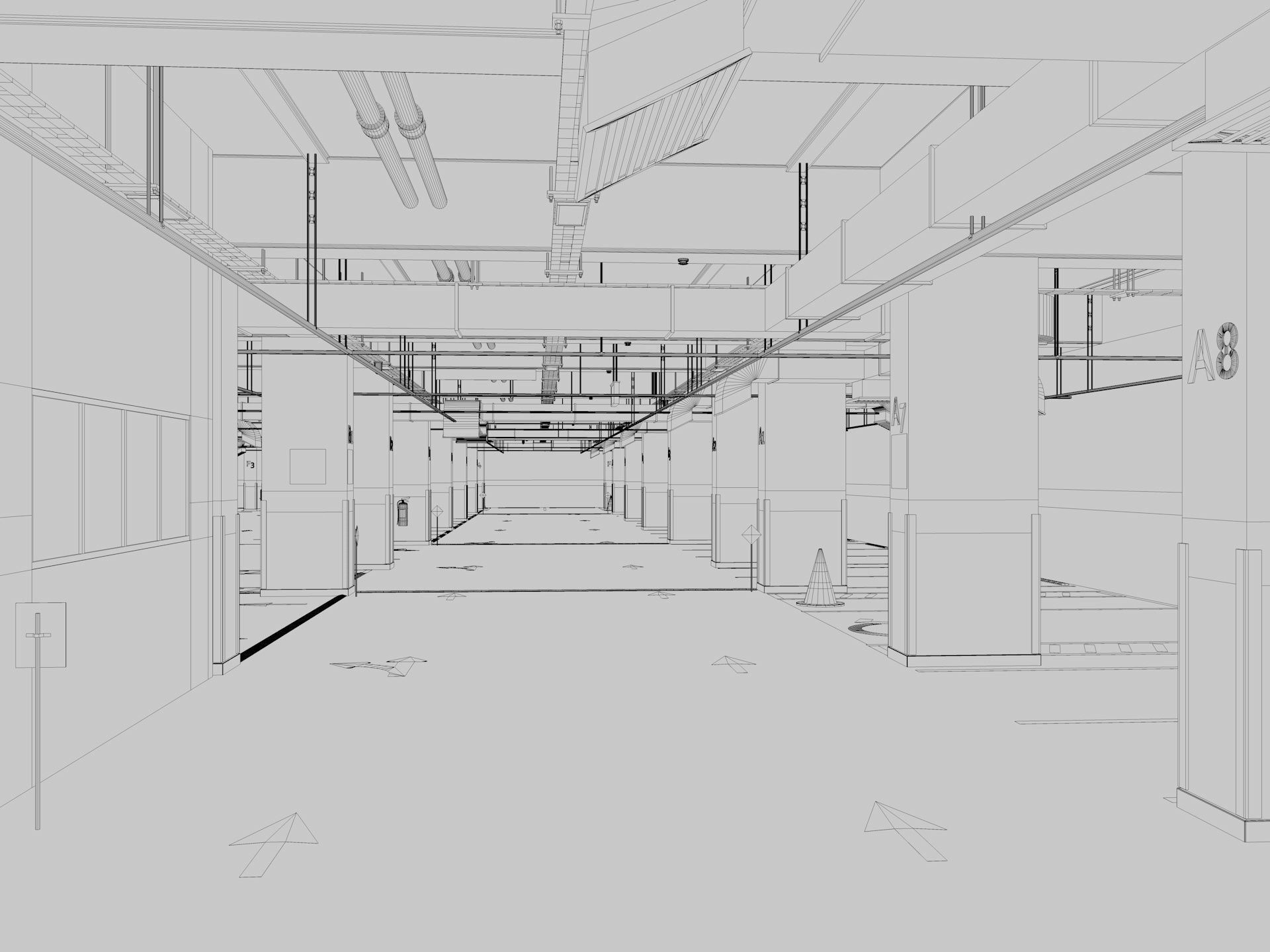 Car Underground Parking 3D model_25