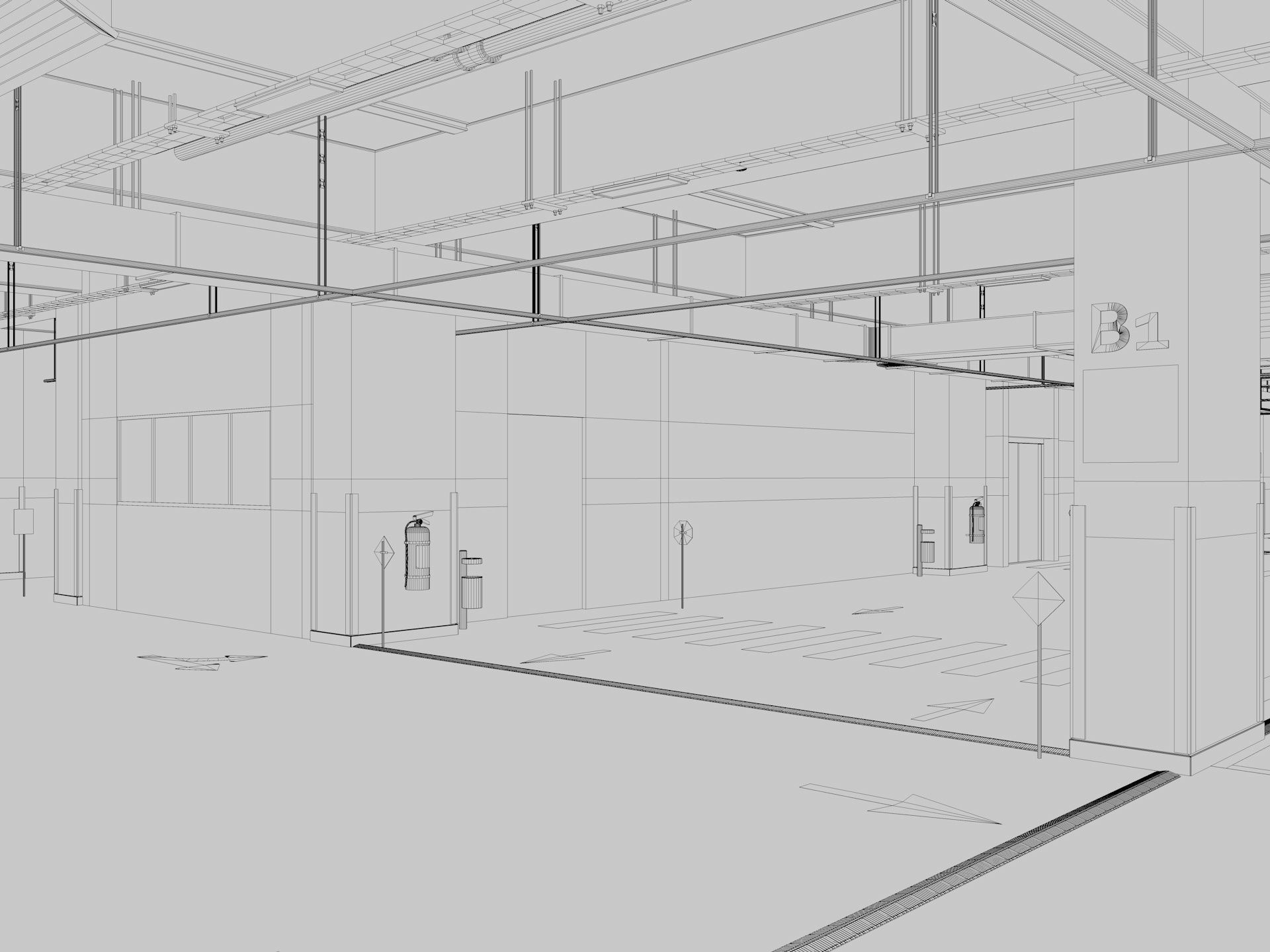 Car Underground Parking 3D model_21