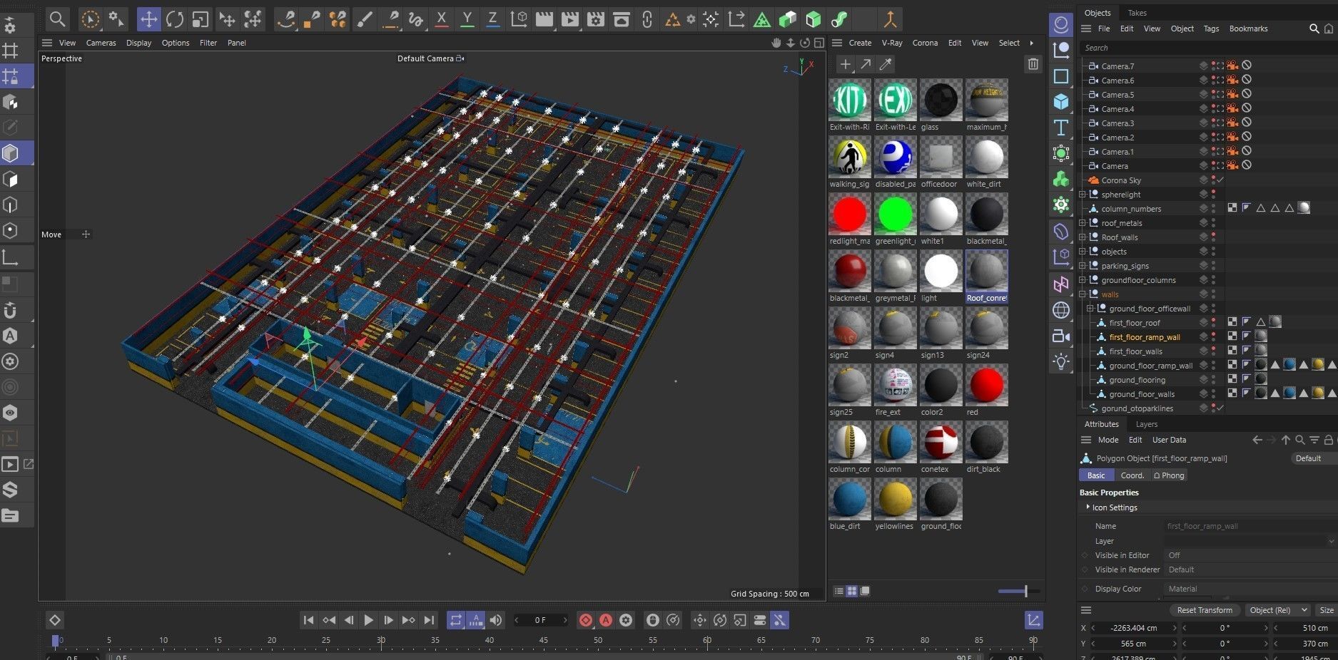 Car Underground Parking 3D model_29