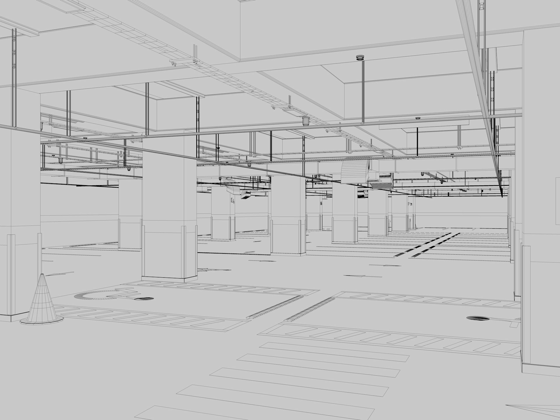 Car Underground Parking 3D model_23