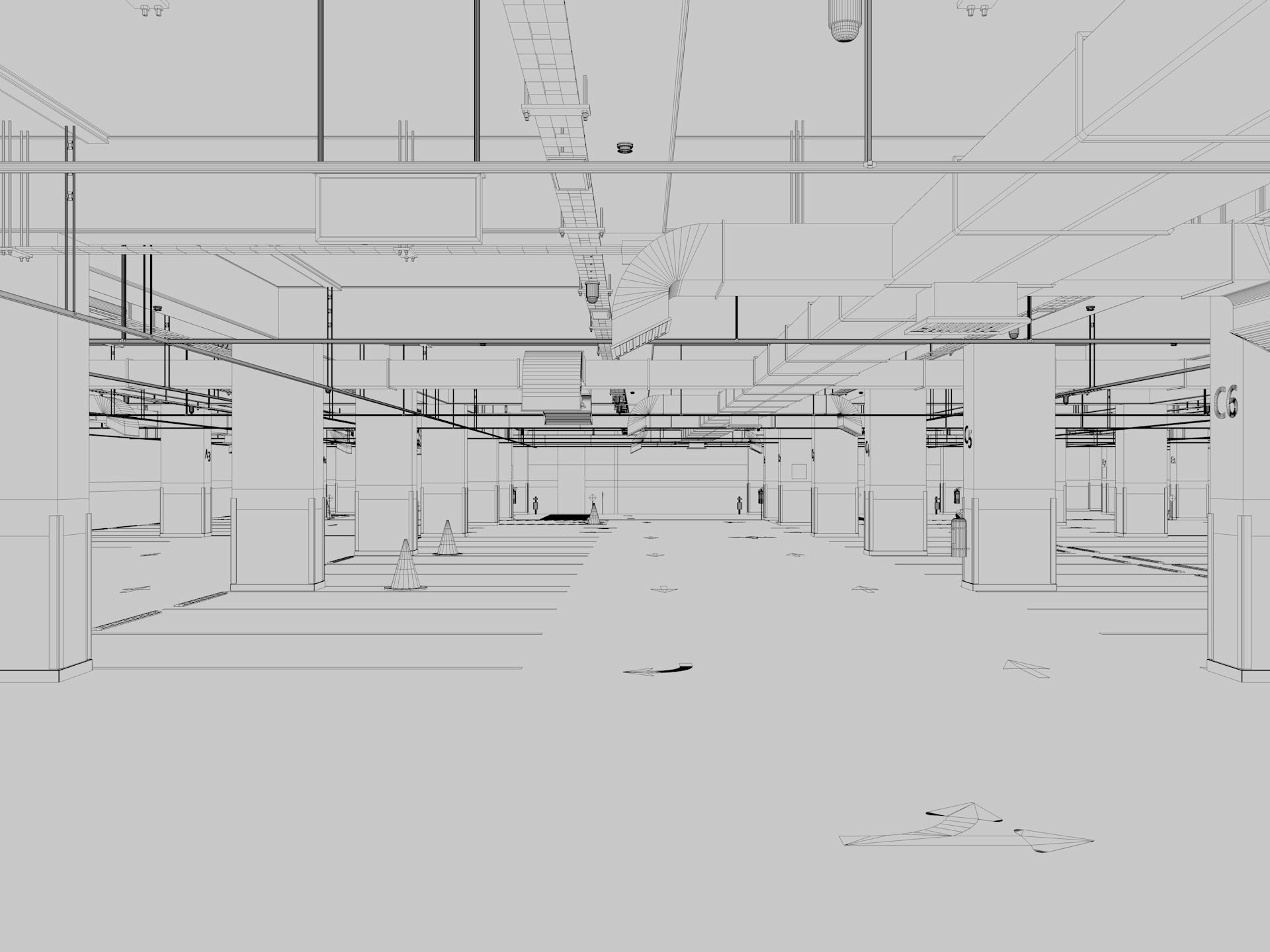 Car Underground Parking 3D model_15