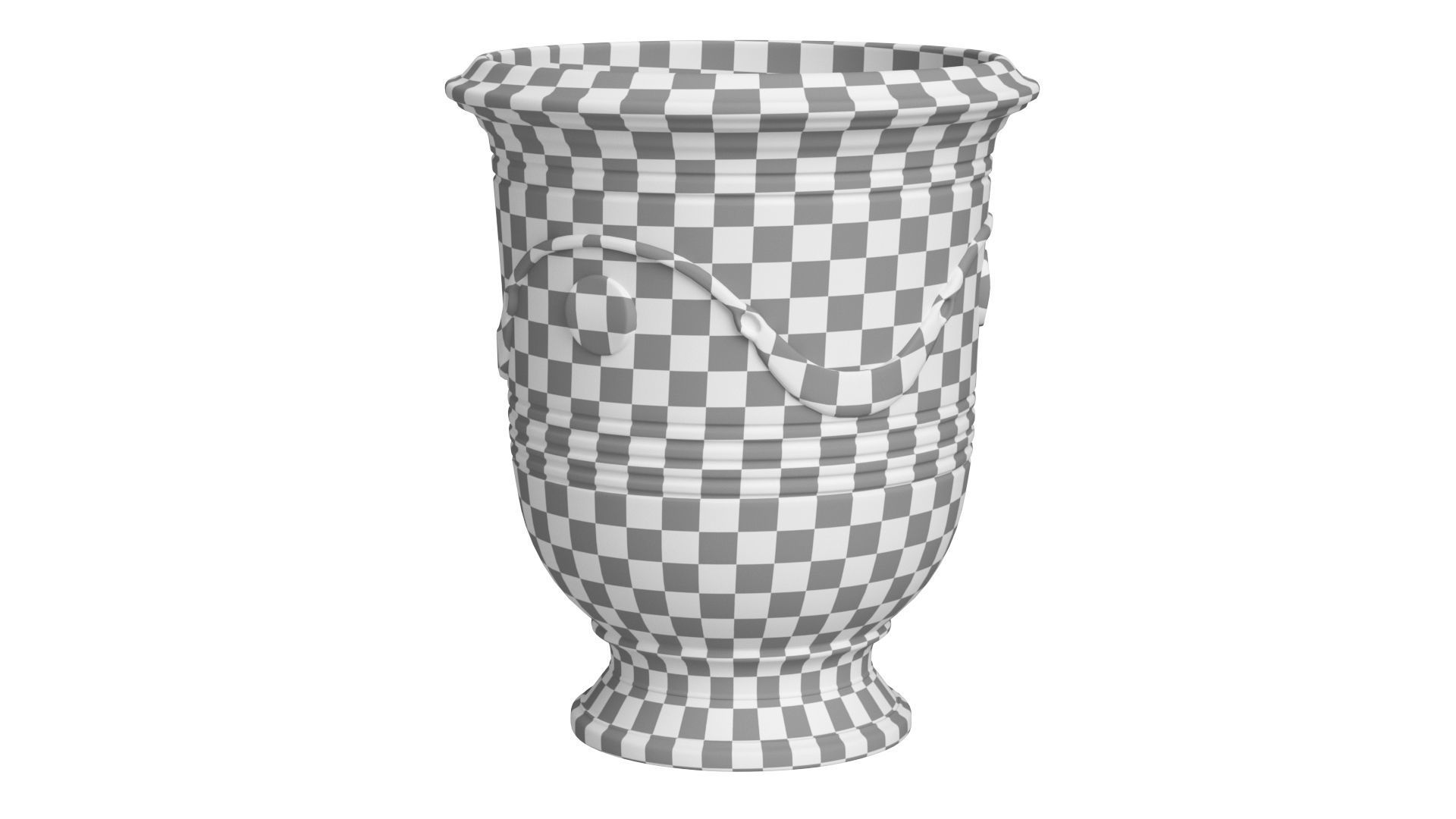 French Anduze Garden Vase 3D model_7