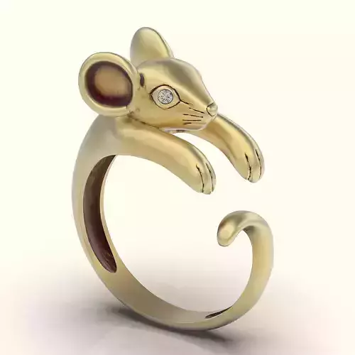 Snake ring silver gold jewelry printable 3D model