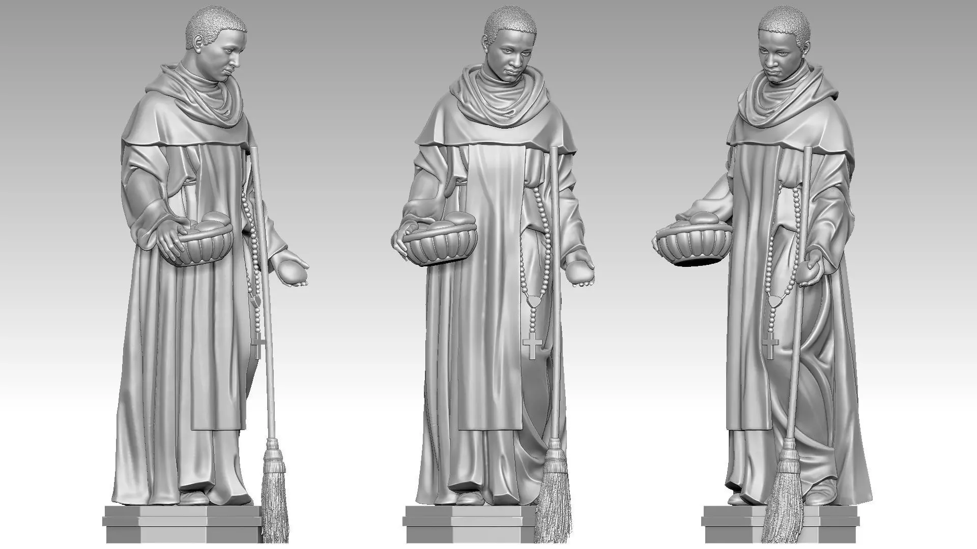 Saint Marrtin de Porres 3D print model
