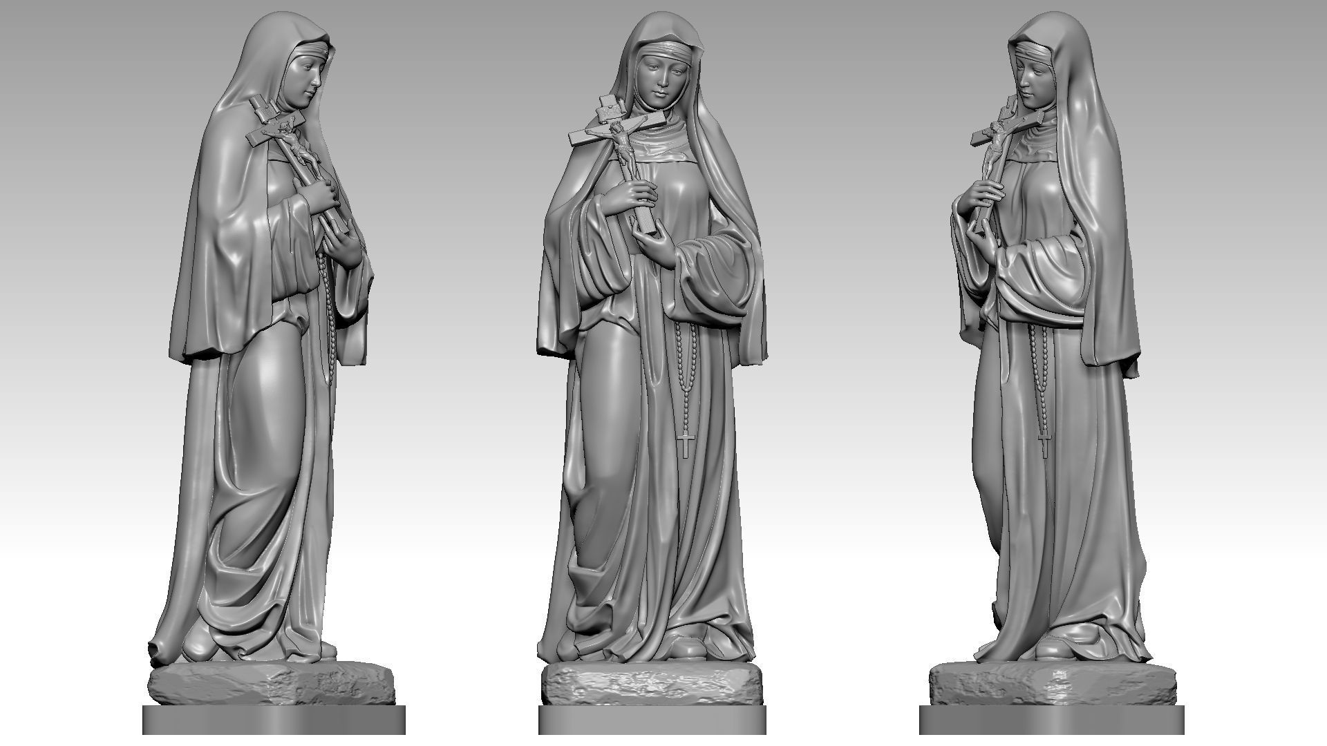 Saint Therese of the Child Jesus 3D print model_4