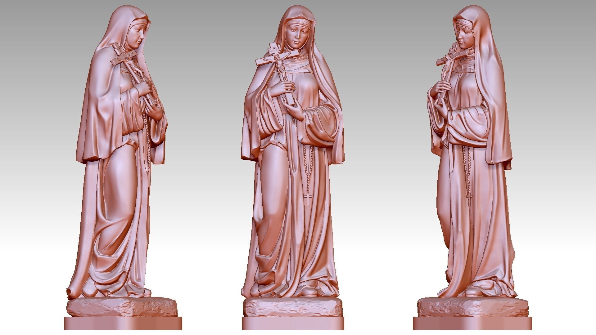 Saint Therese of the Child Jesus 3D print model_13