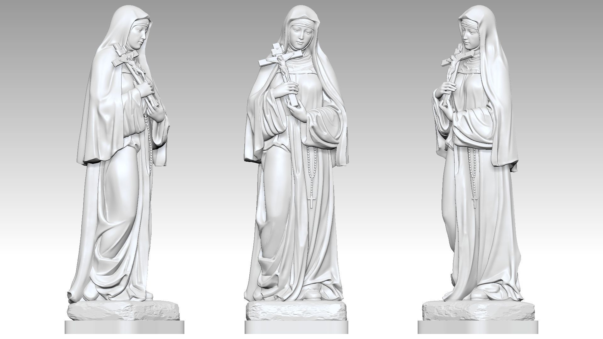 Saint Therese of the Child Jesus 3D print model_11